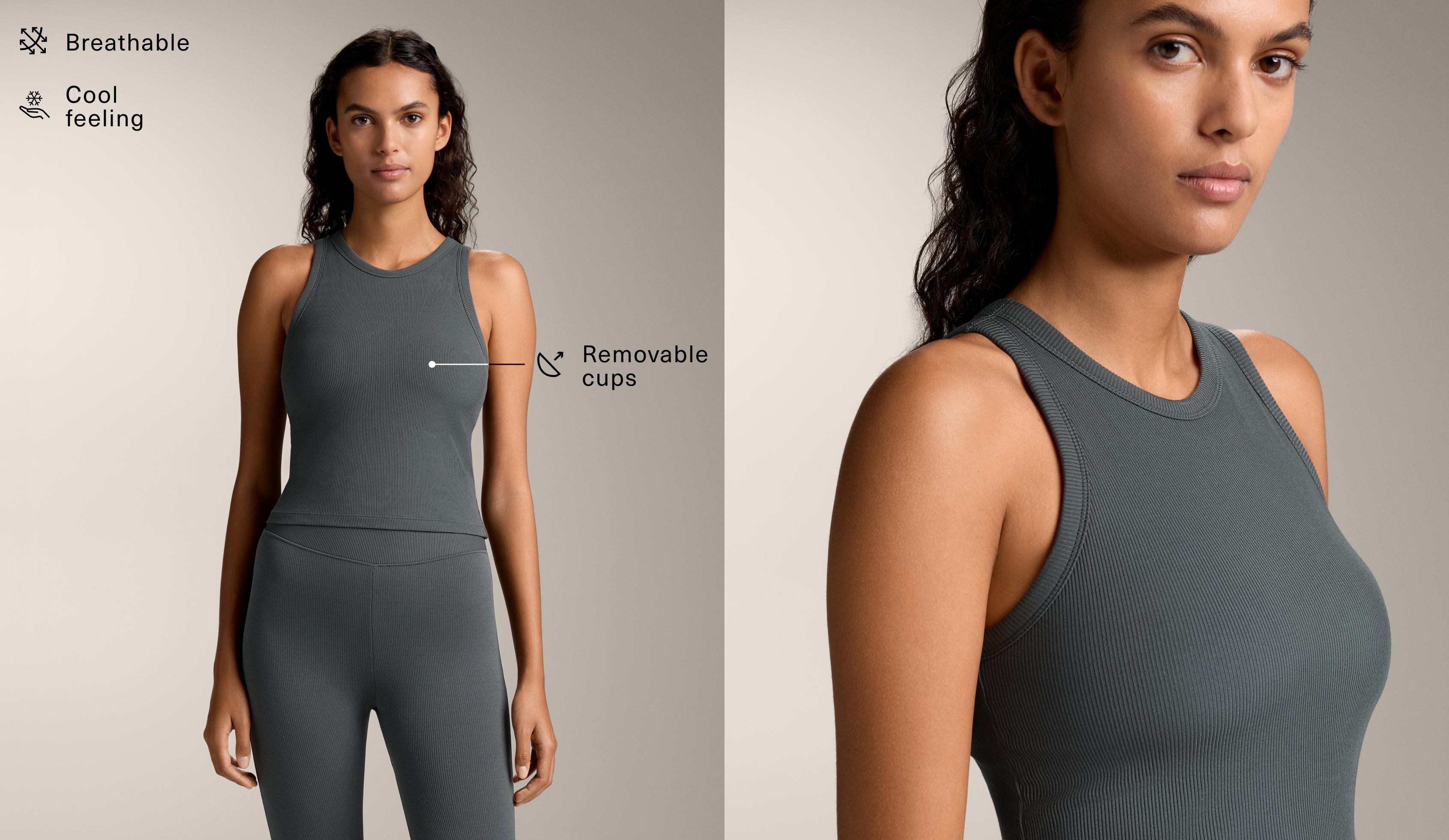 Long rib modal blend tank top - Sale