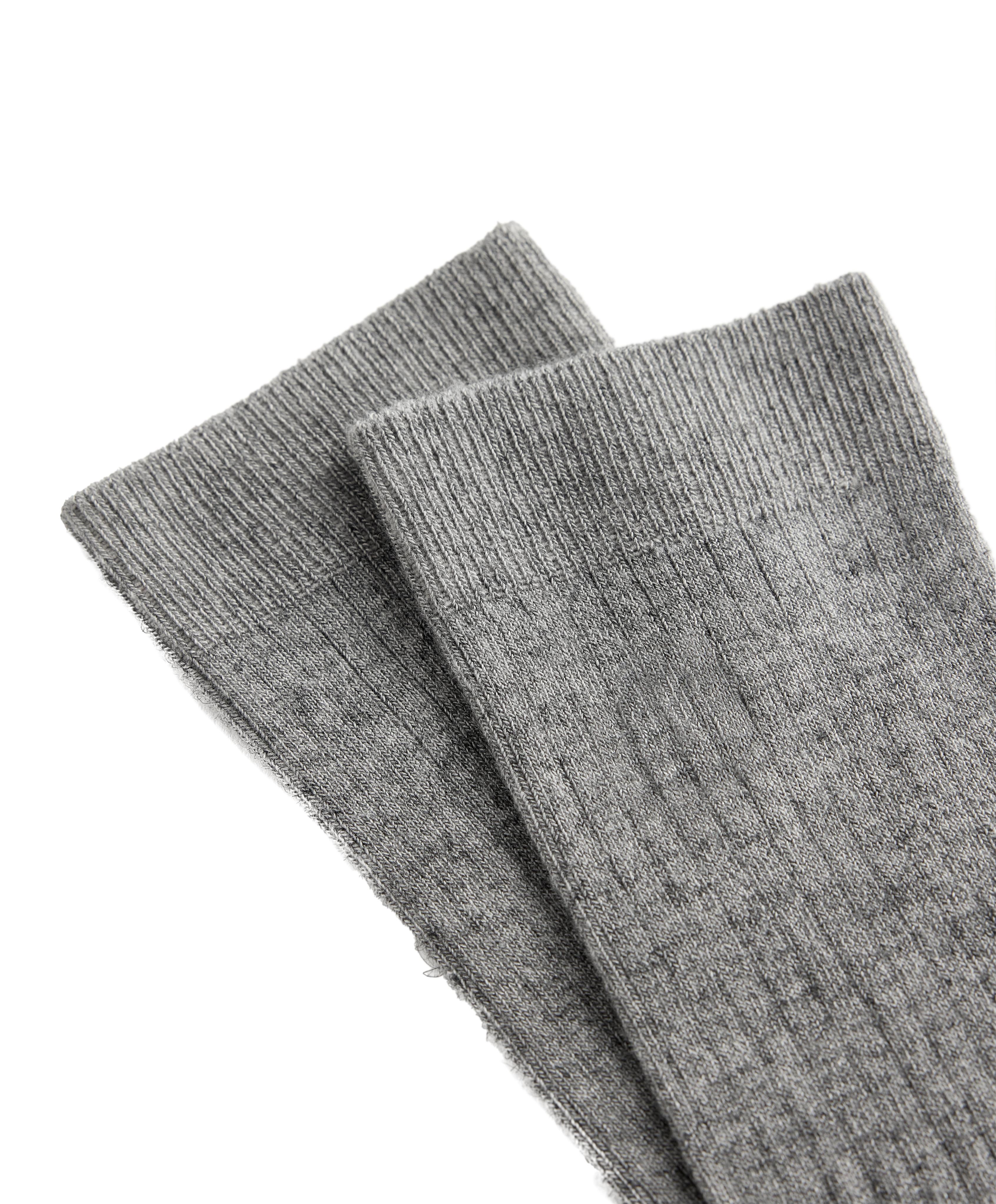Modal blend classic socks with 13% cashmere — MOTTLED GREY MELANGE