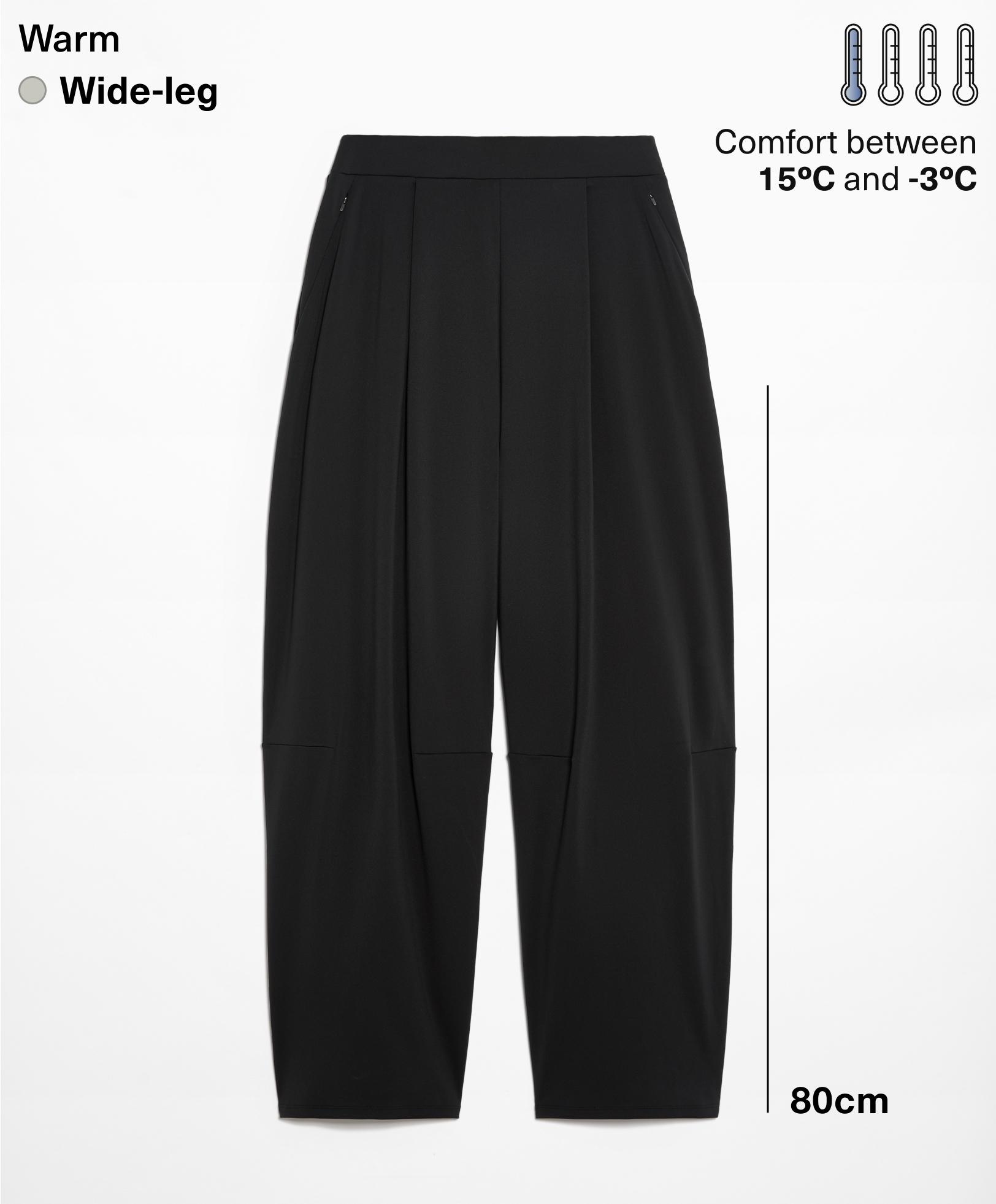 Warm wide-leg trousers