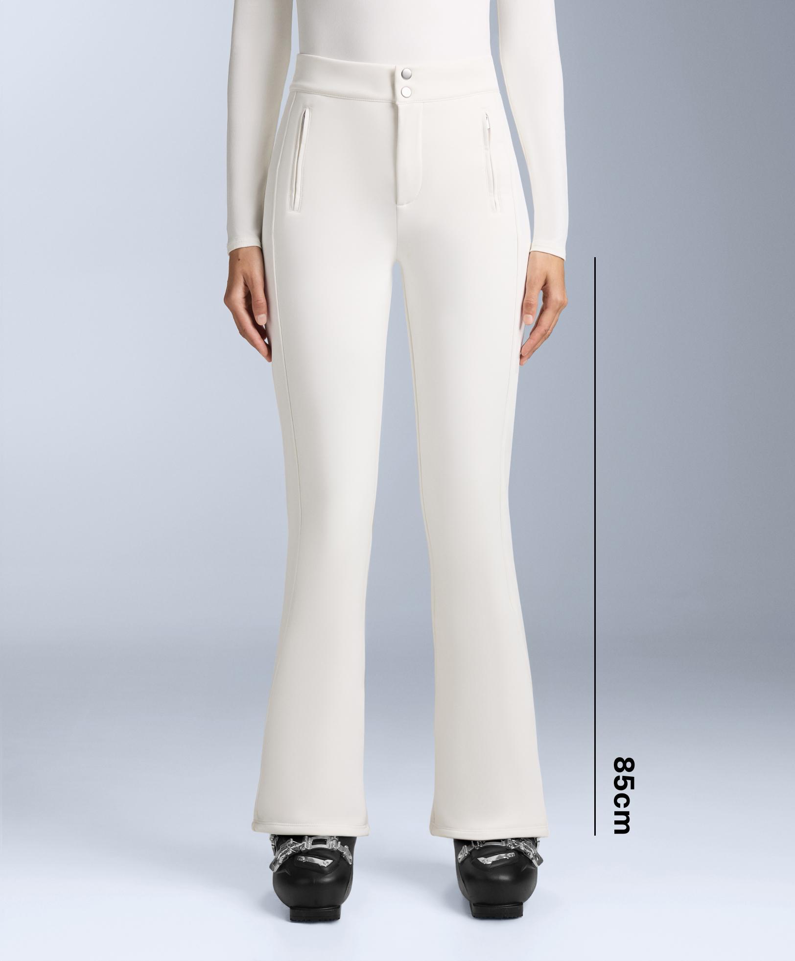 Water-resistant full length flare stretch SKI trousers