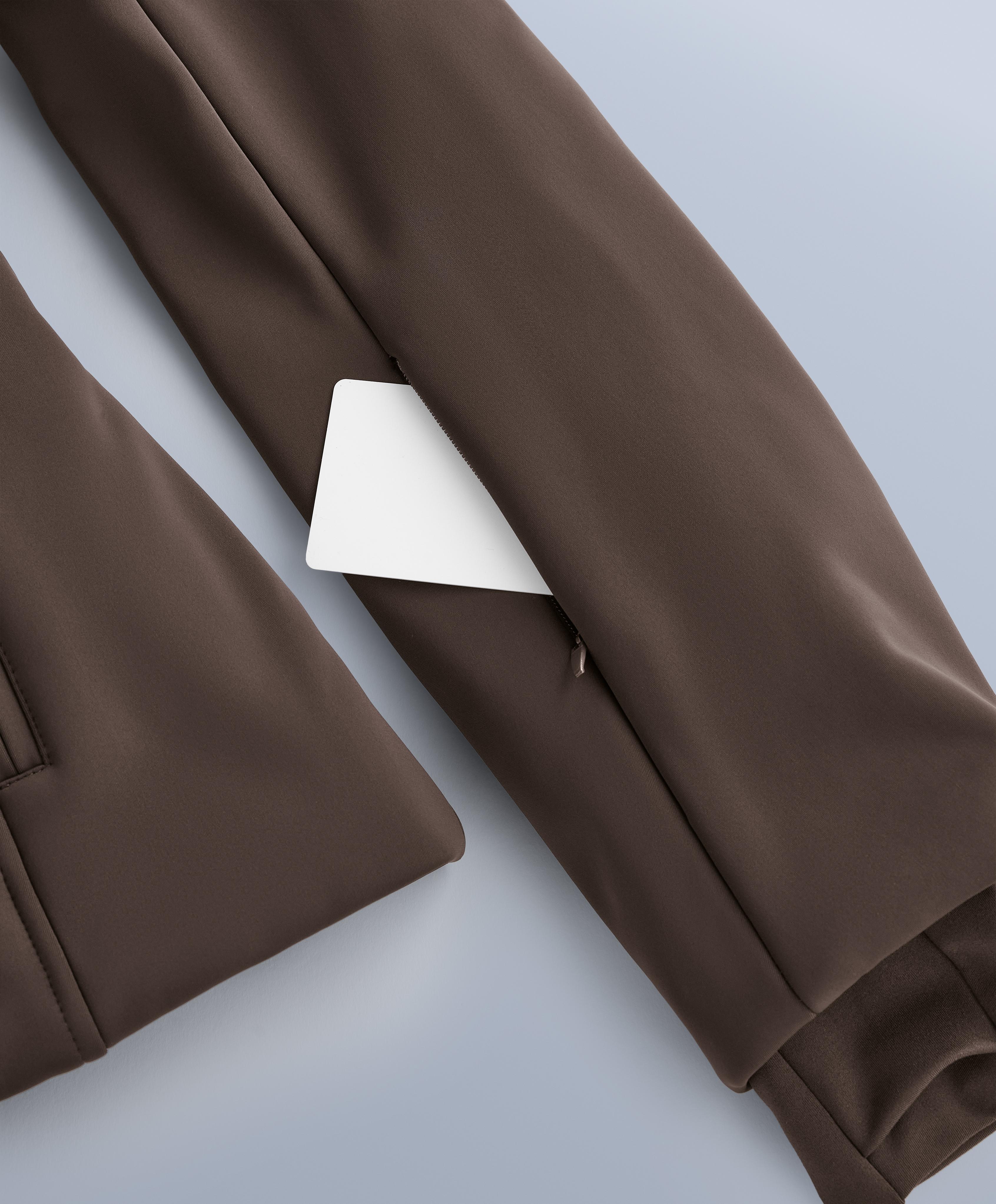 Primaloft® SKI water-resistant super-slim fit jacket — DARK BROWN