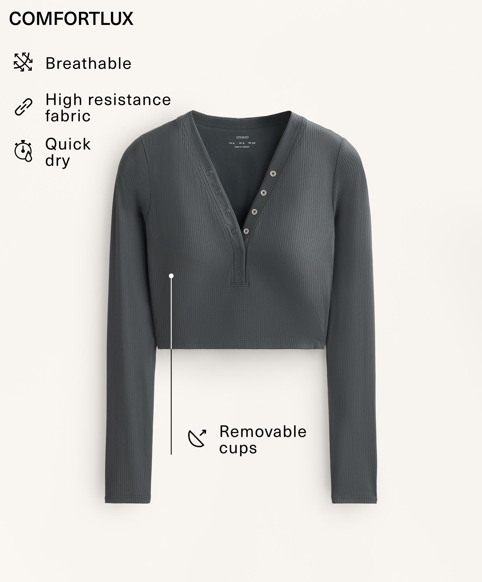 Comfortlux long-sleeved rib T-shirt