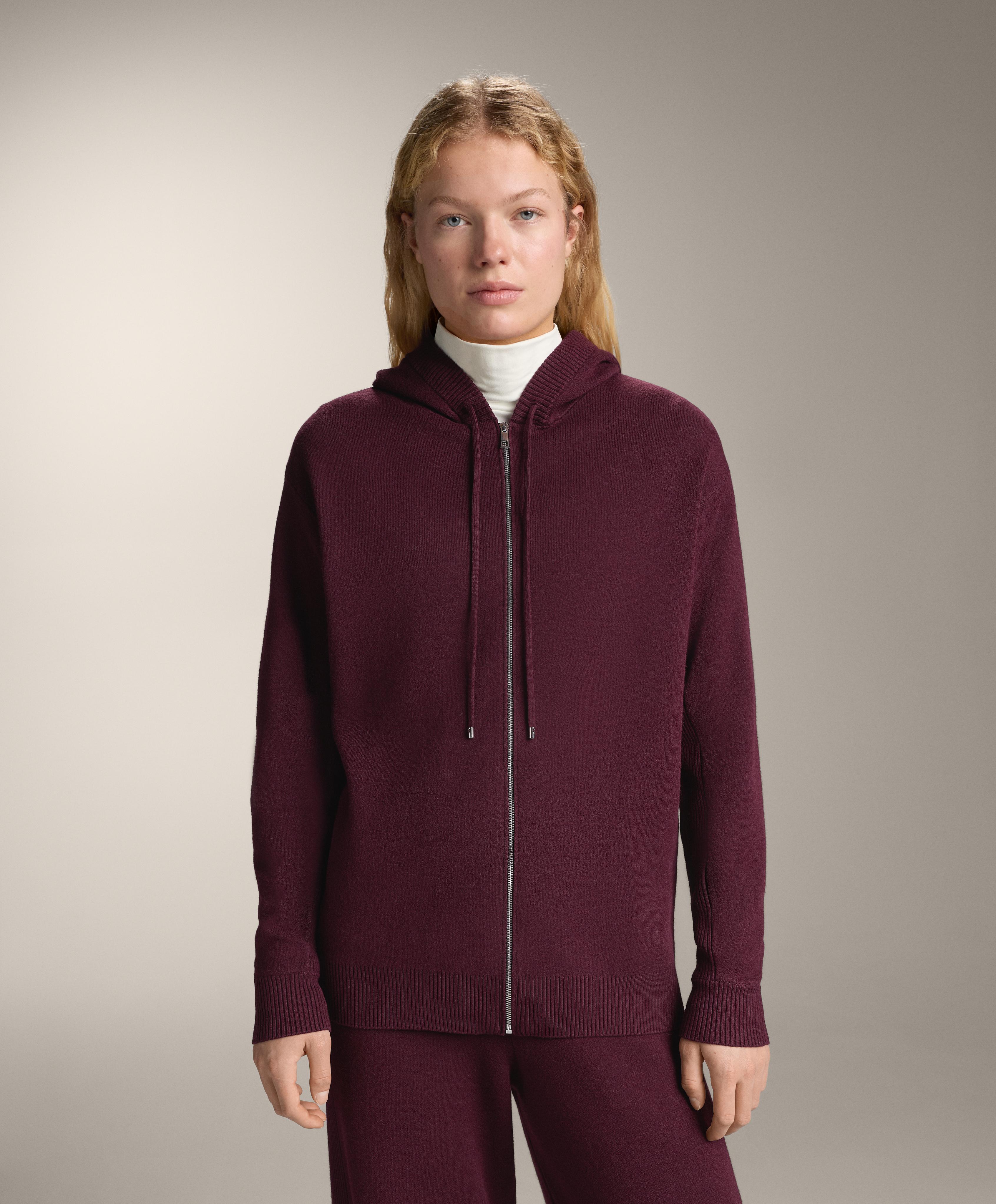 Jaqueta de punt llarga amb caputxa