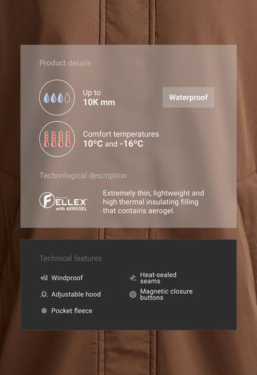 FELLEX® Aerogel 10k waterproof padded jacket — MOCHA 2