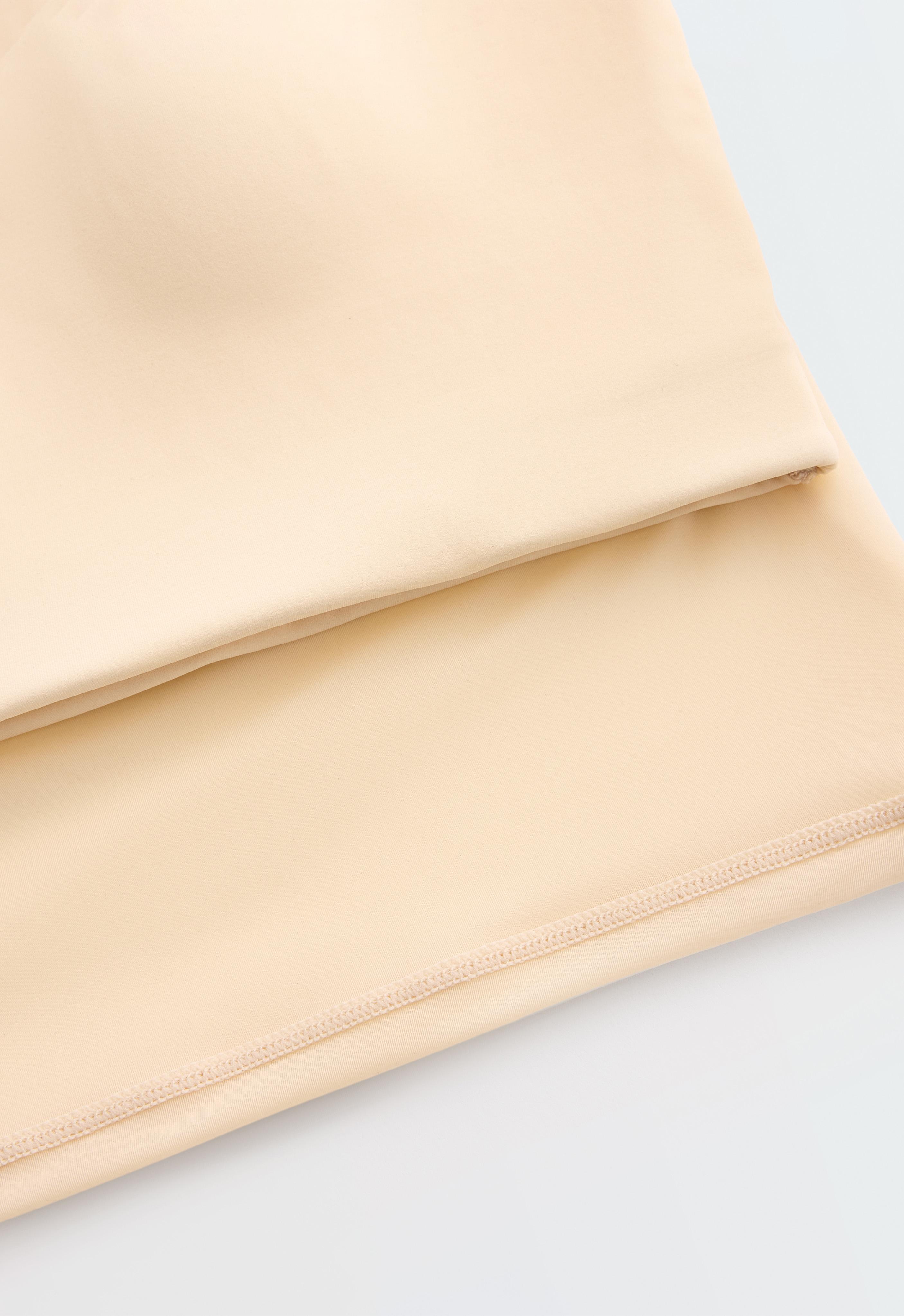 Short-sleeved sheer tank top — VANILLA