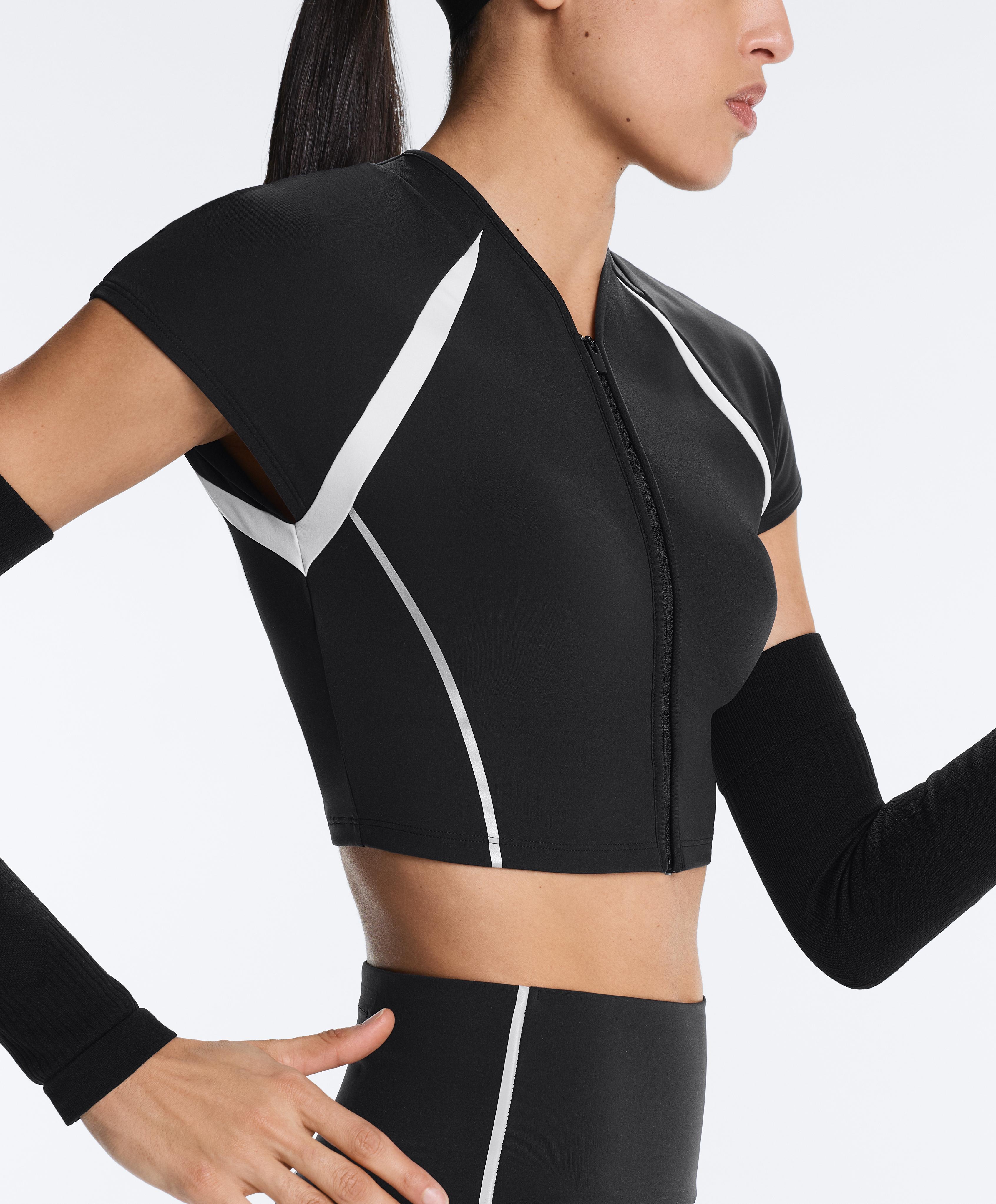 Reflective Compressive Tank top — BLACK
