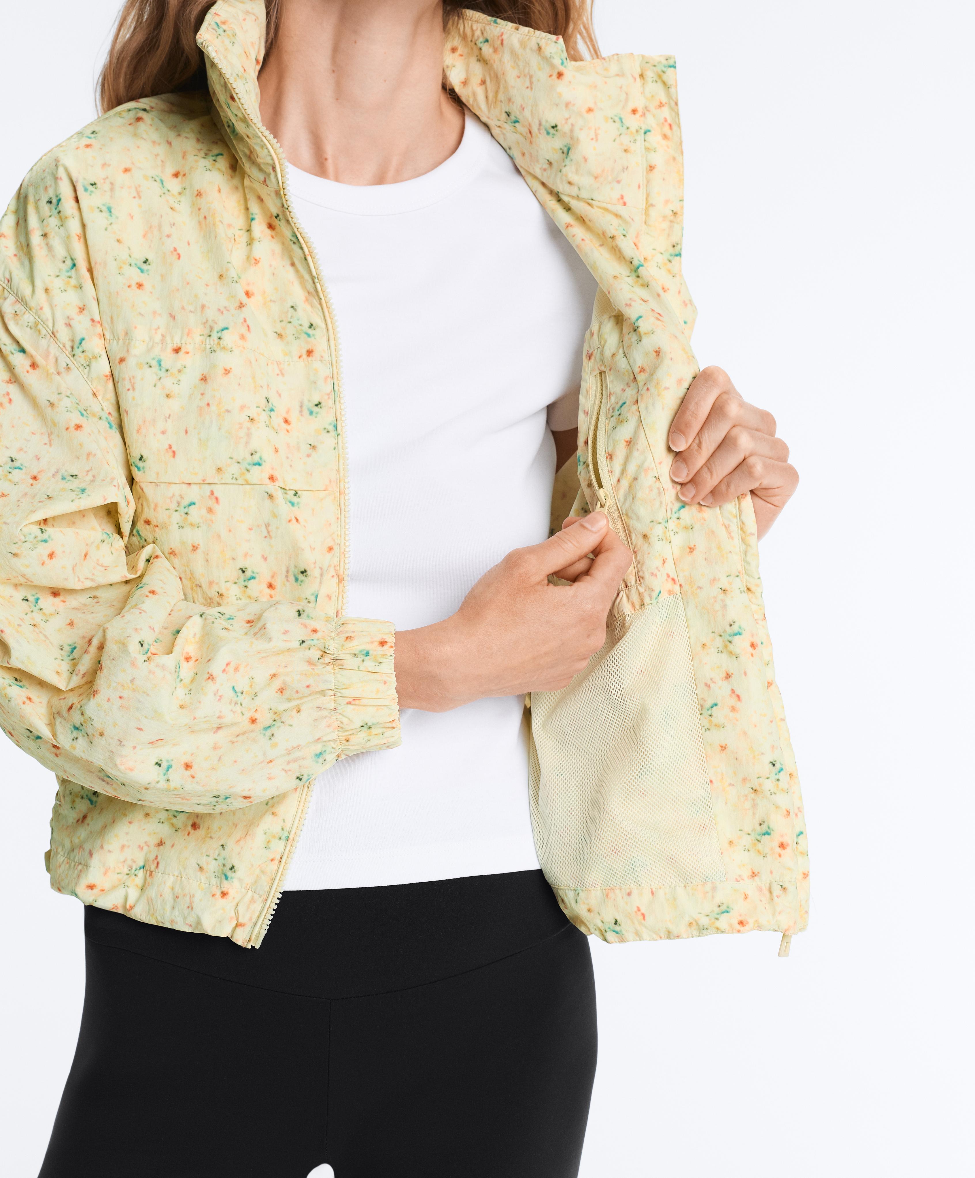 Printed water-repellent track jacket — YELLOW
