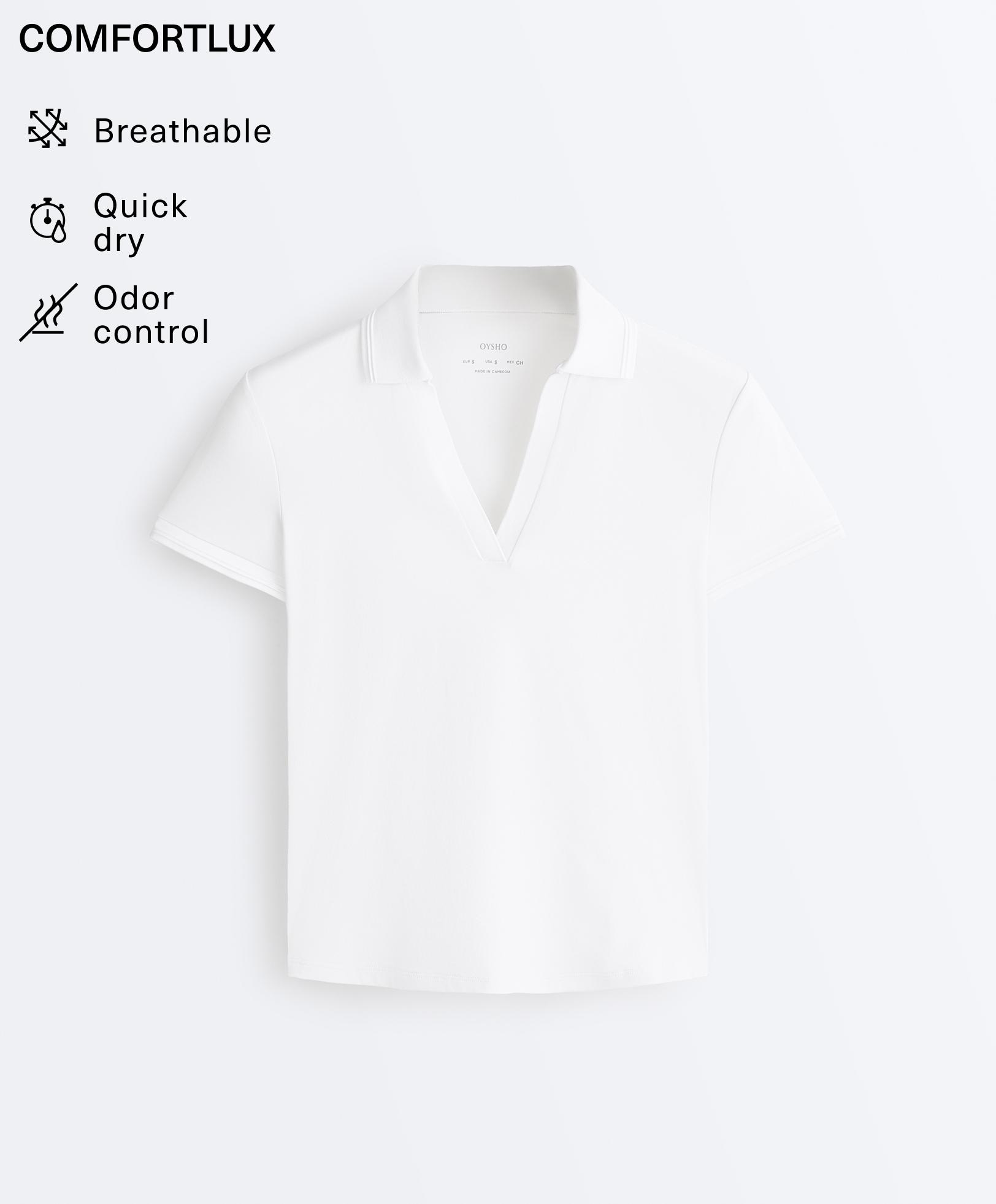 Polo Comfortlux manches courtes piping