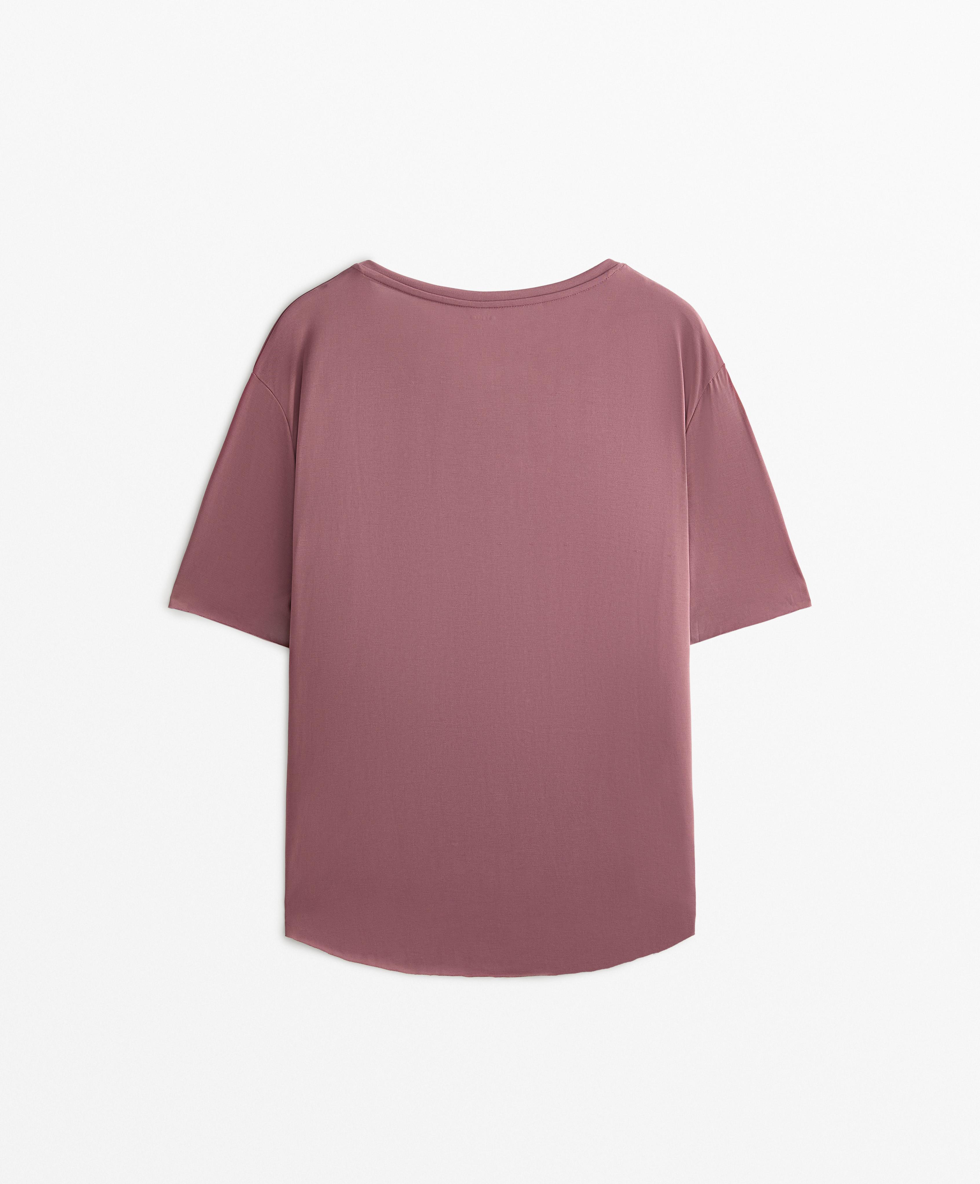 T-shirt en mélange de modal à manches courtes