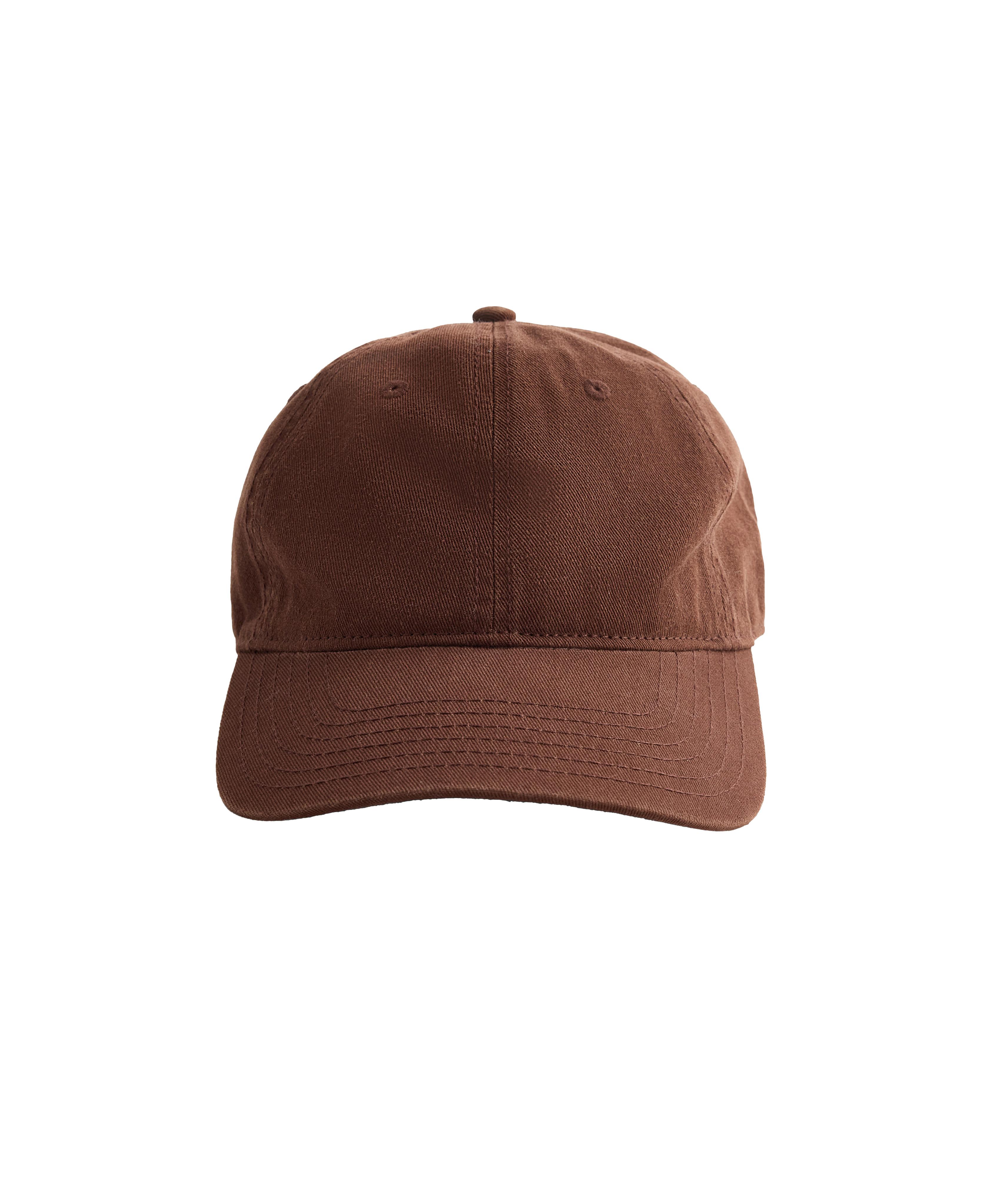 Washed-effect 100% cotton cap — BROWN