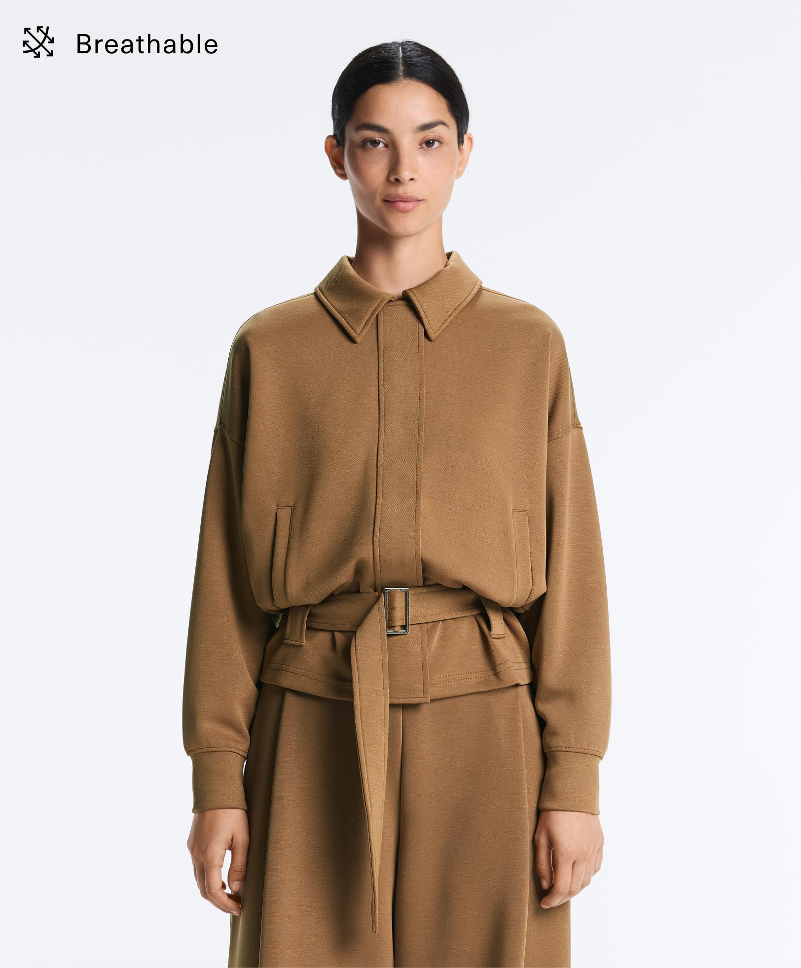 Chaqueta utility con cinturón twill