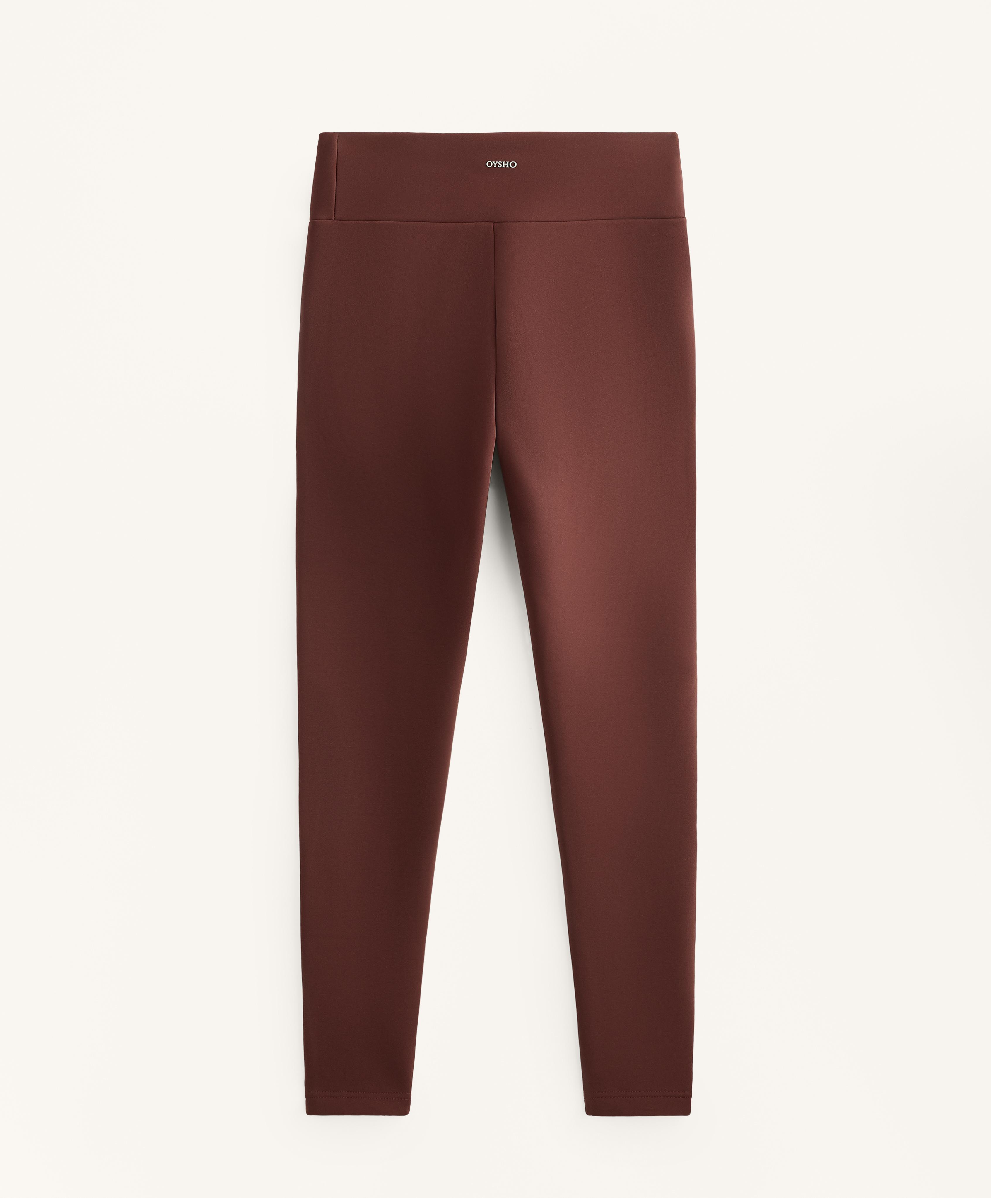 Super-extra-warm seamless 70cm high-rise ankle-length leggings — BURGUNDY