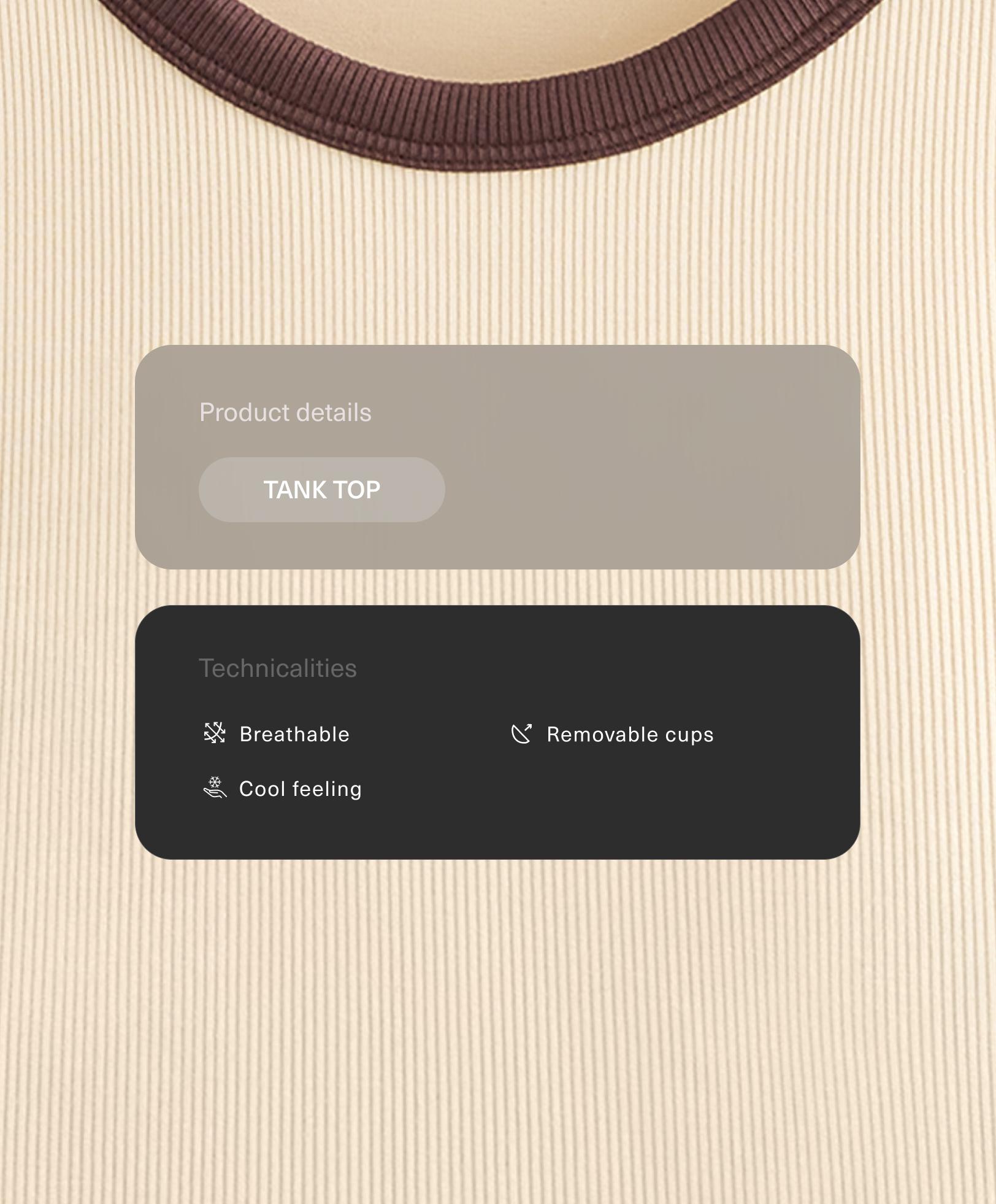 Lange Tank top met Rib en Modalmix Lange Tank top met Rib en Modalmix