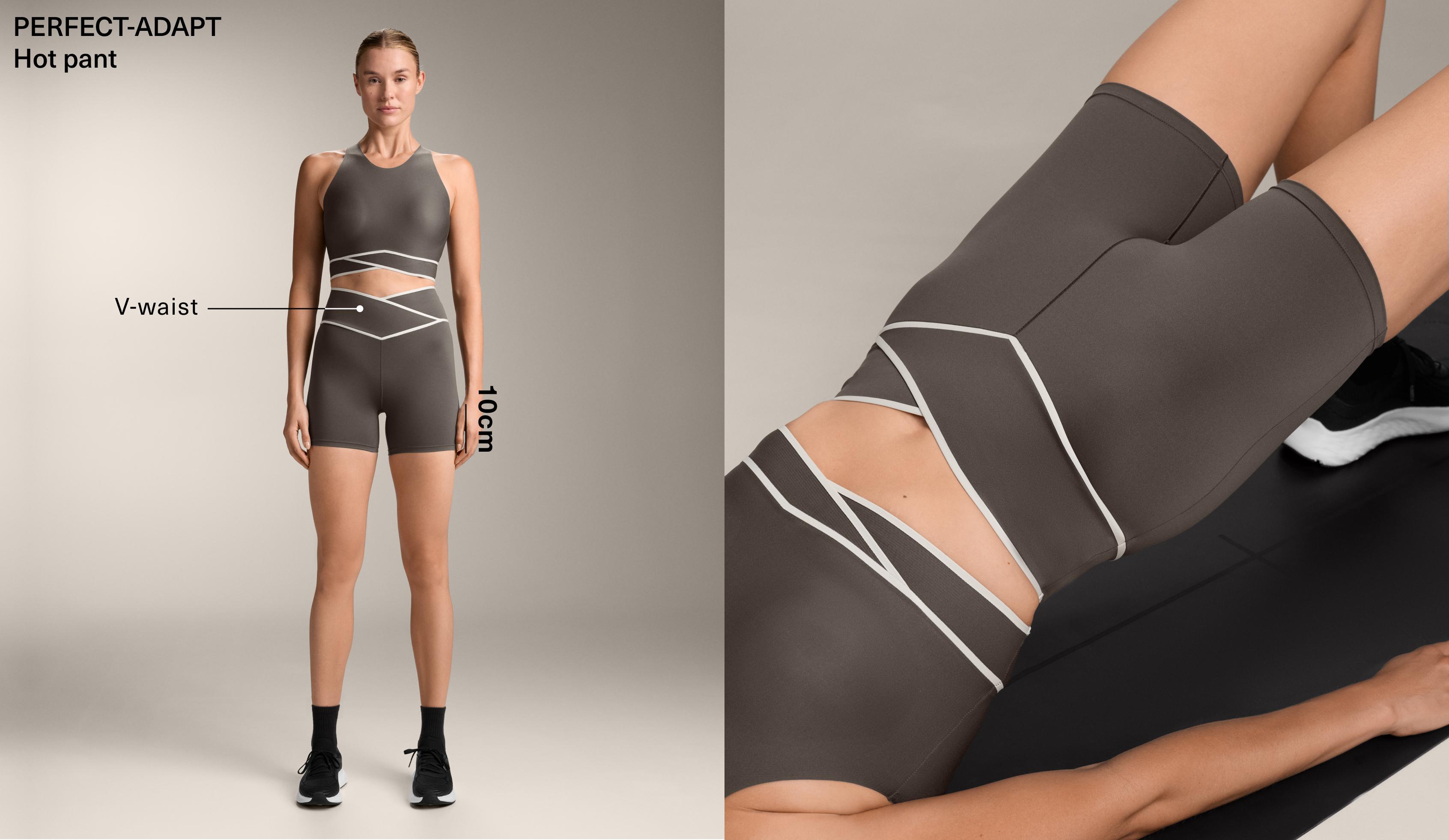 Hot pants Perfect-adapt cintura en V cruzada  10 cm