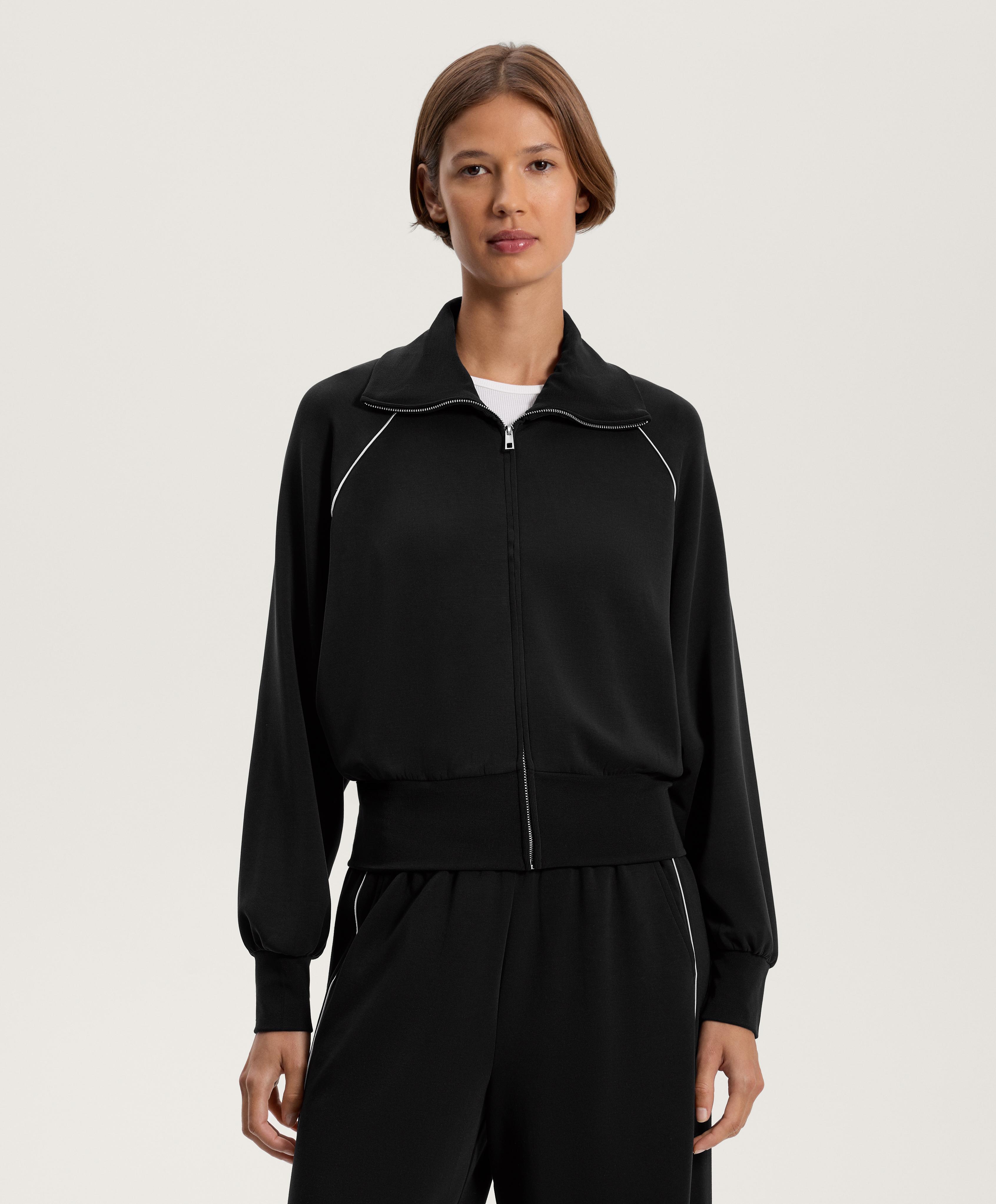 High neck piping jacket with soft touch modal High neck piping jacket with soft touch modal