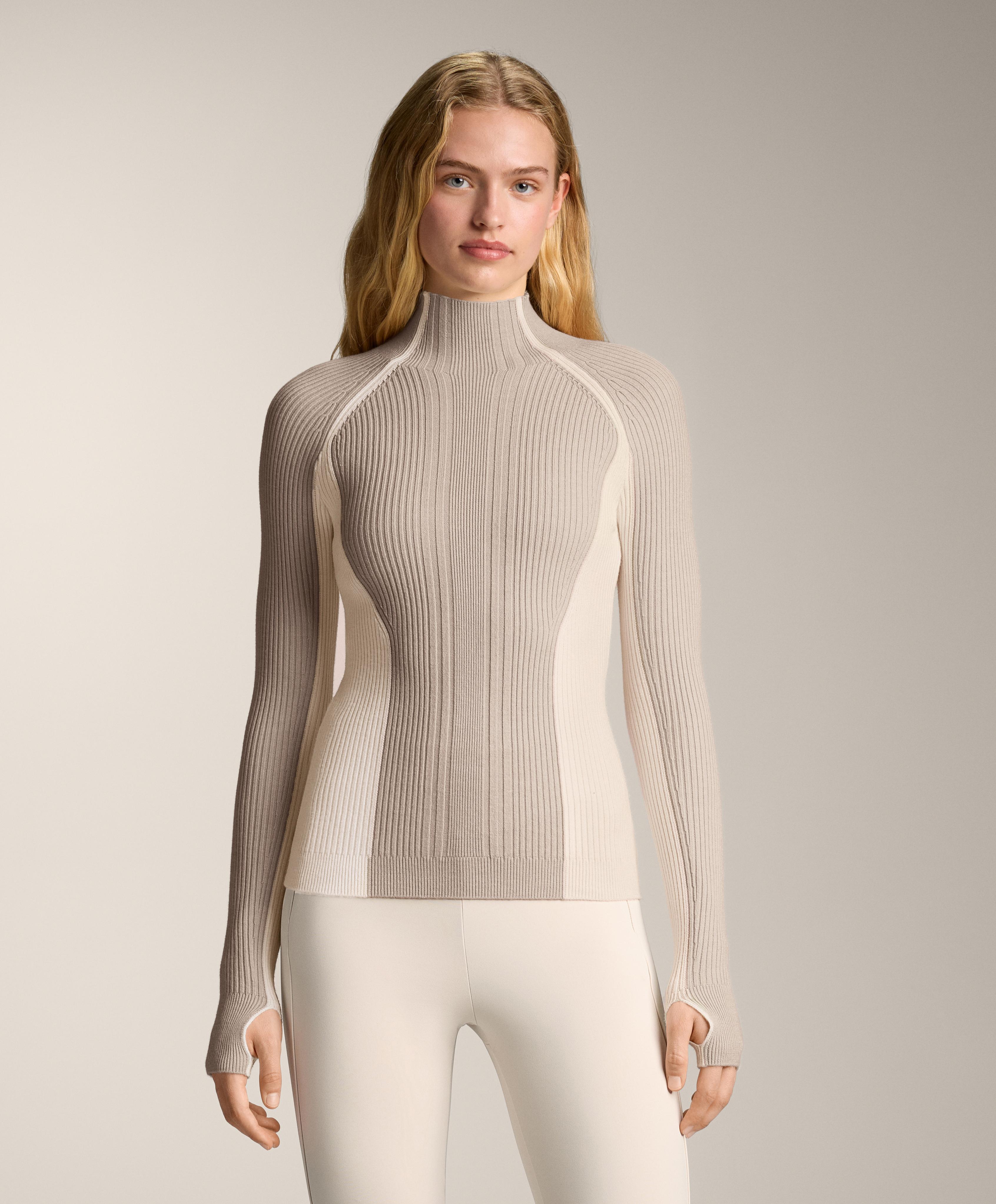 Camiseta térmica base layer con contraste punto rib