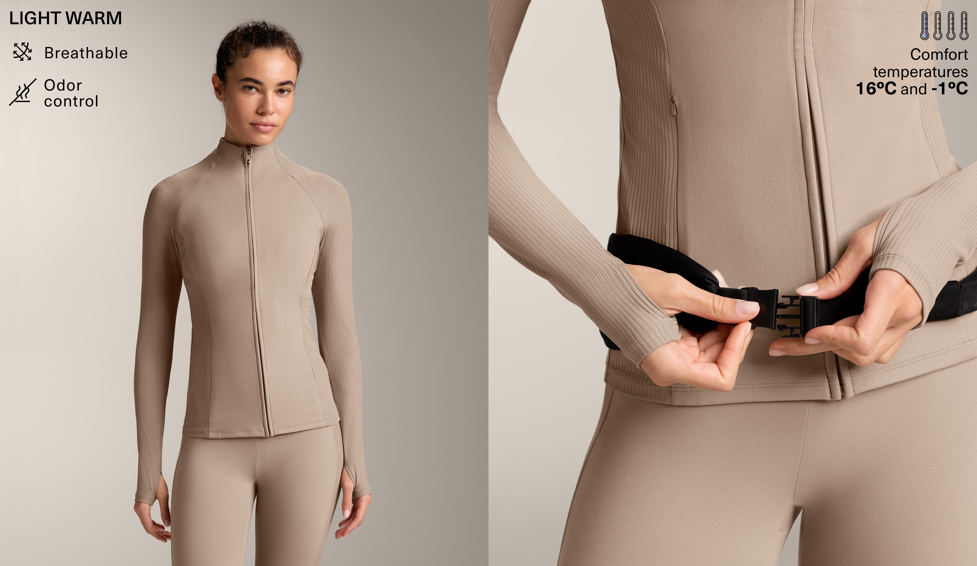 Long rib technical jacket