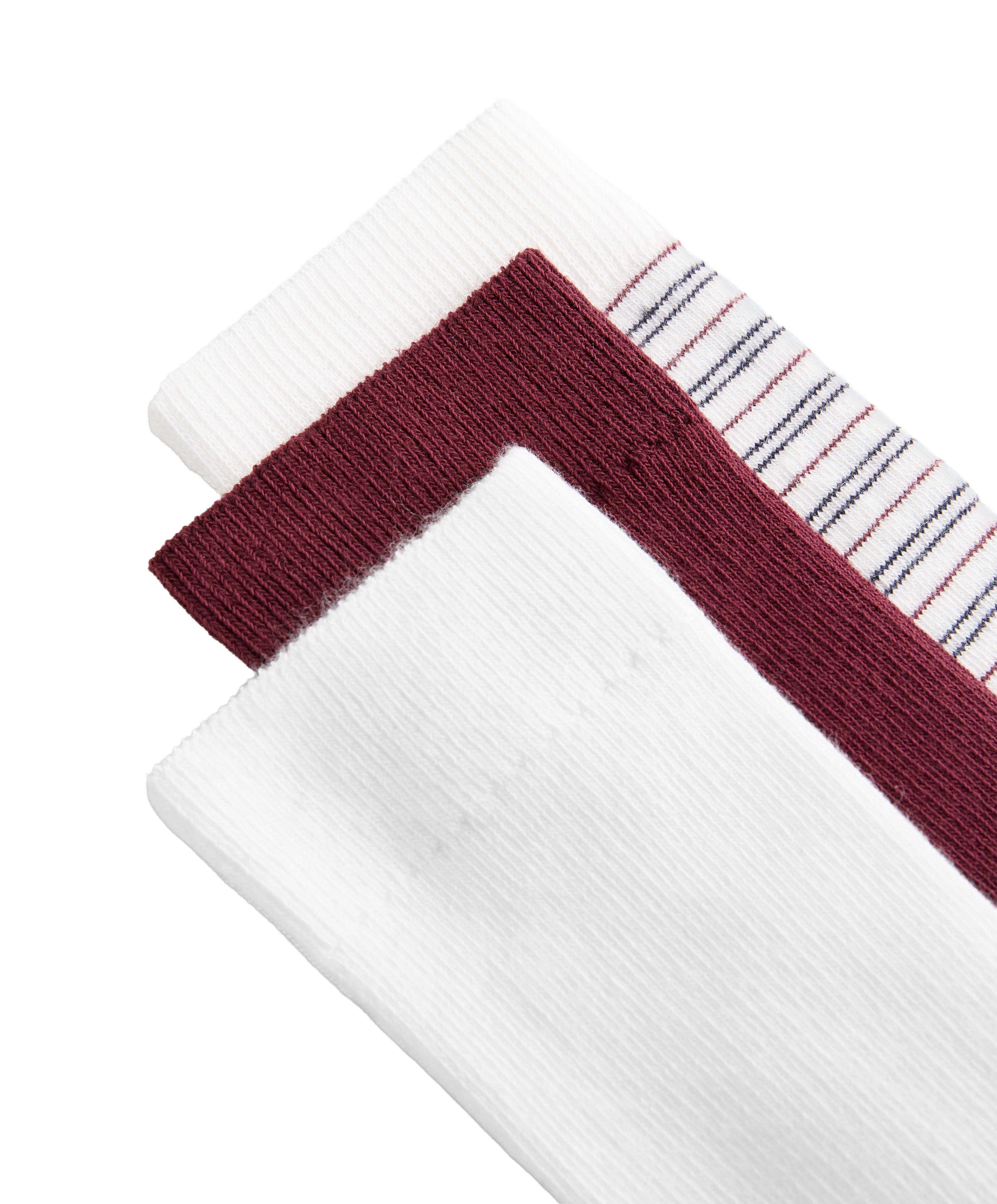 3 pairs of cotton blend Classic socks — MAROON