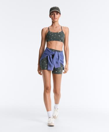 Evermove low-support floral sports bra — STEEL GREY 8