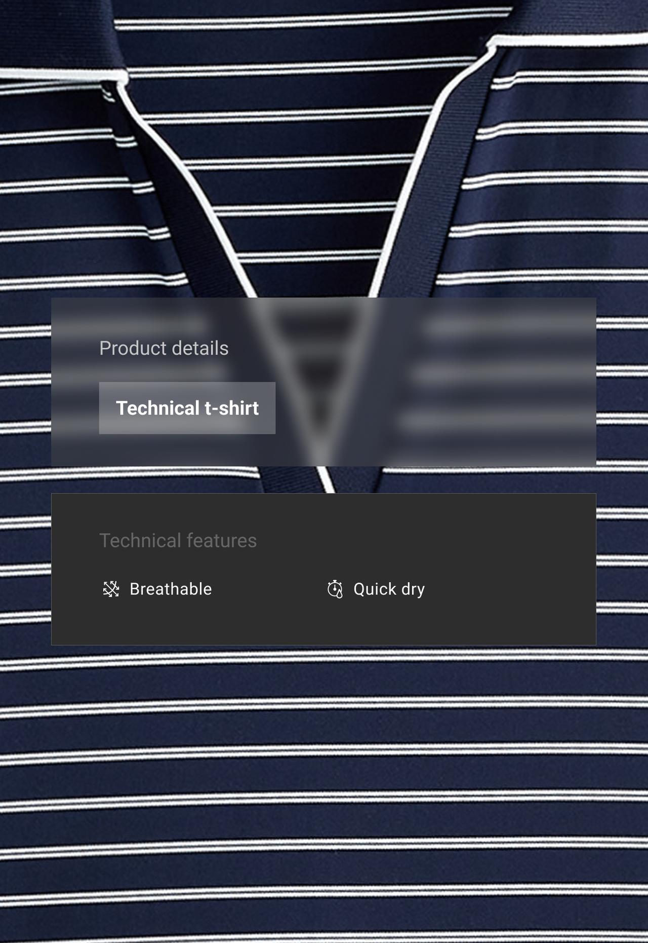 Striped Comfortlux short-sleeved polo shirt — NAVY BLUE