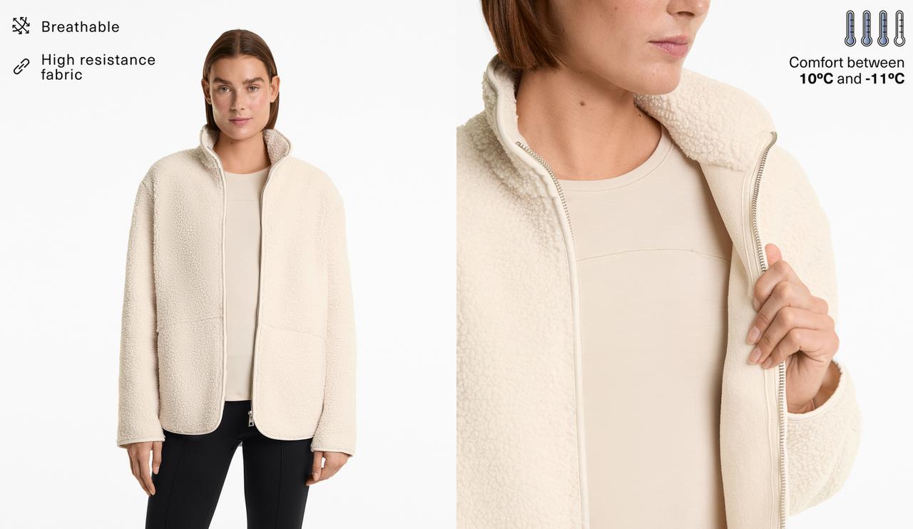 Sudadera oversize con capucha de forro polar Antler