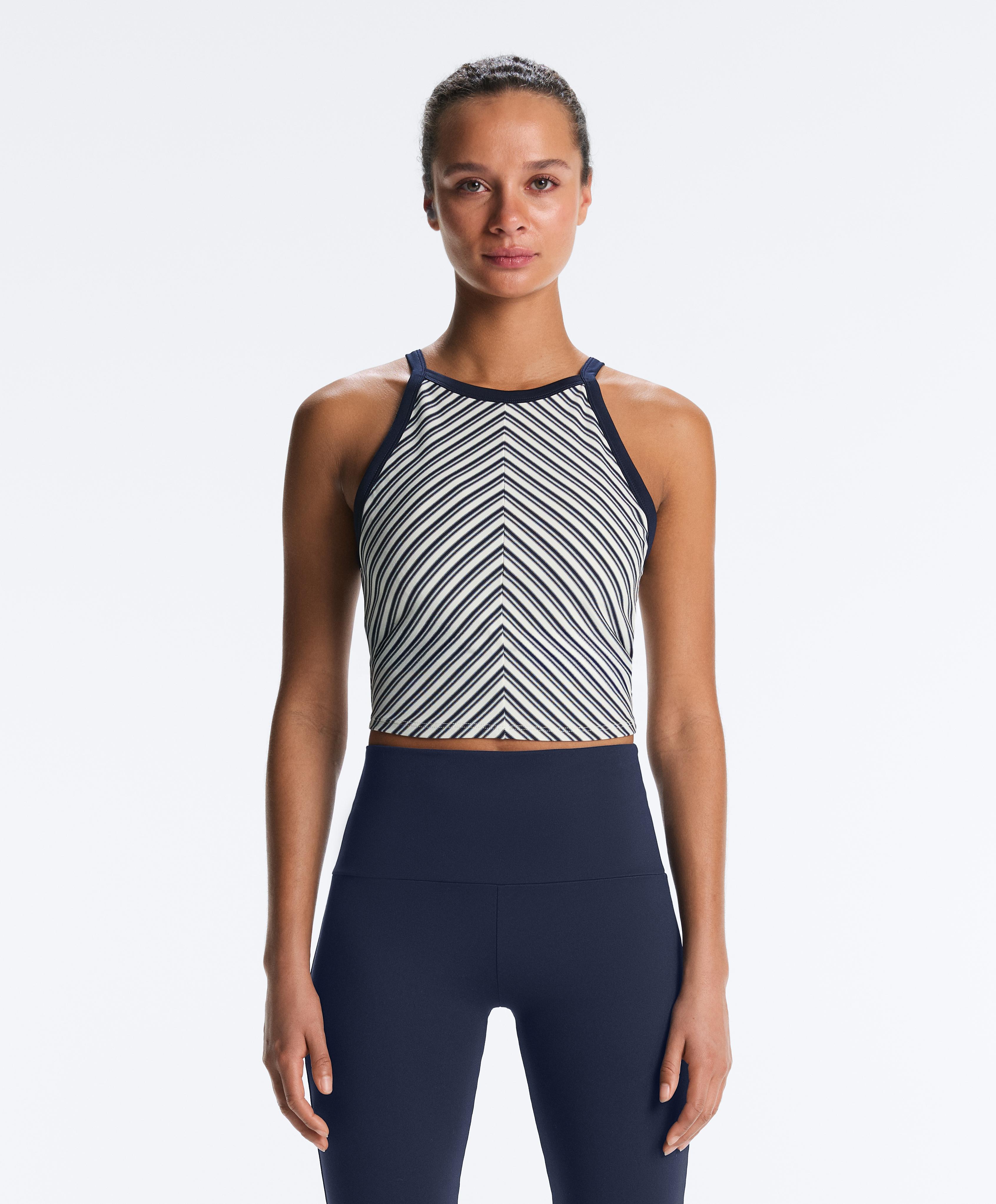 Comfortlux striped tank top — NAVY BLUE