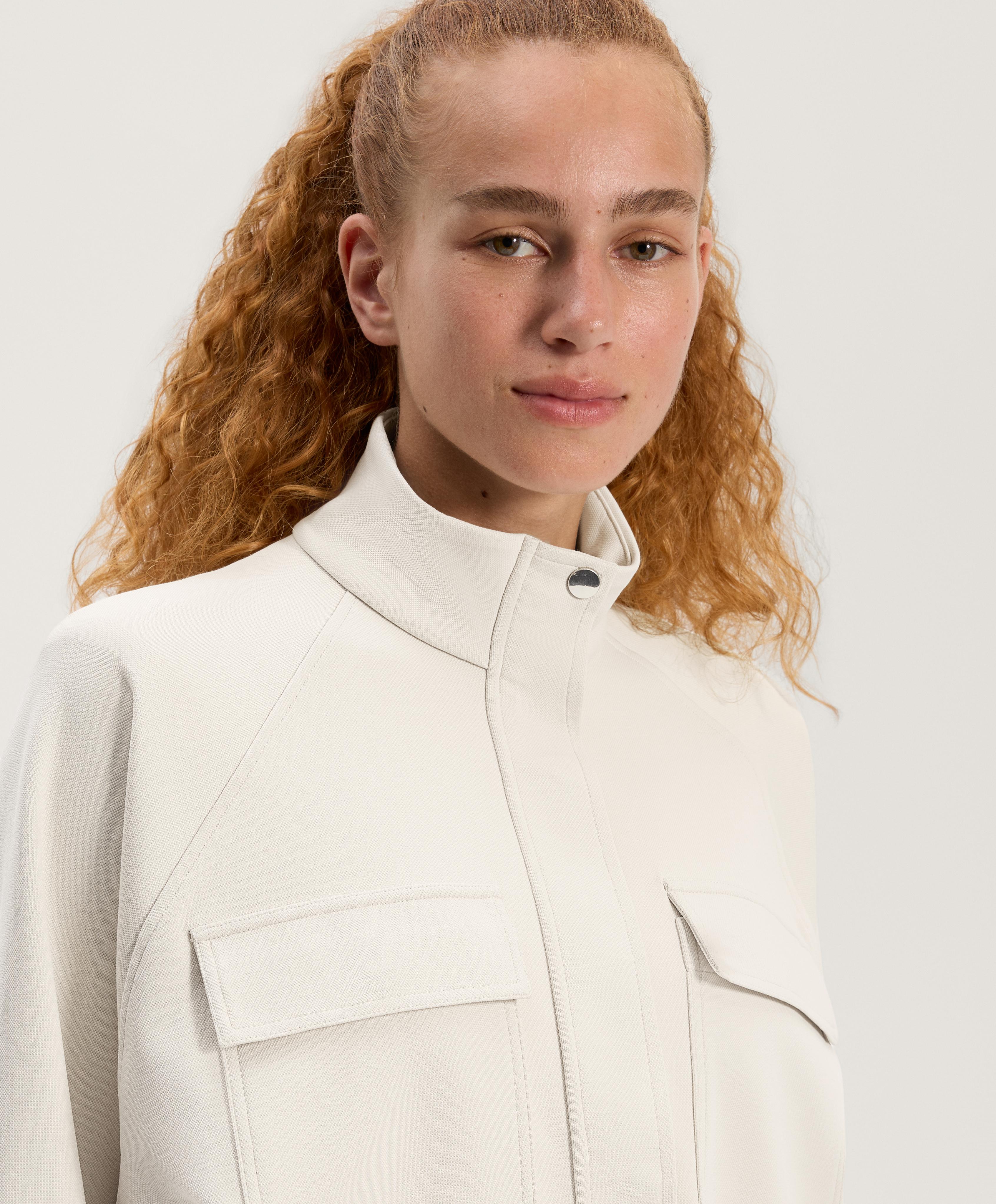 Piqué pockets jacket with cotton - Sale