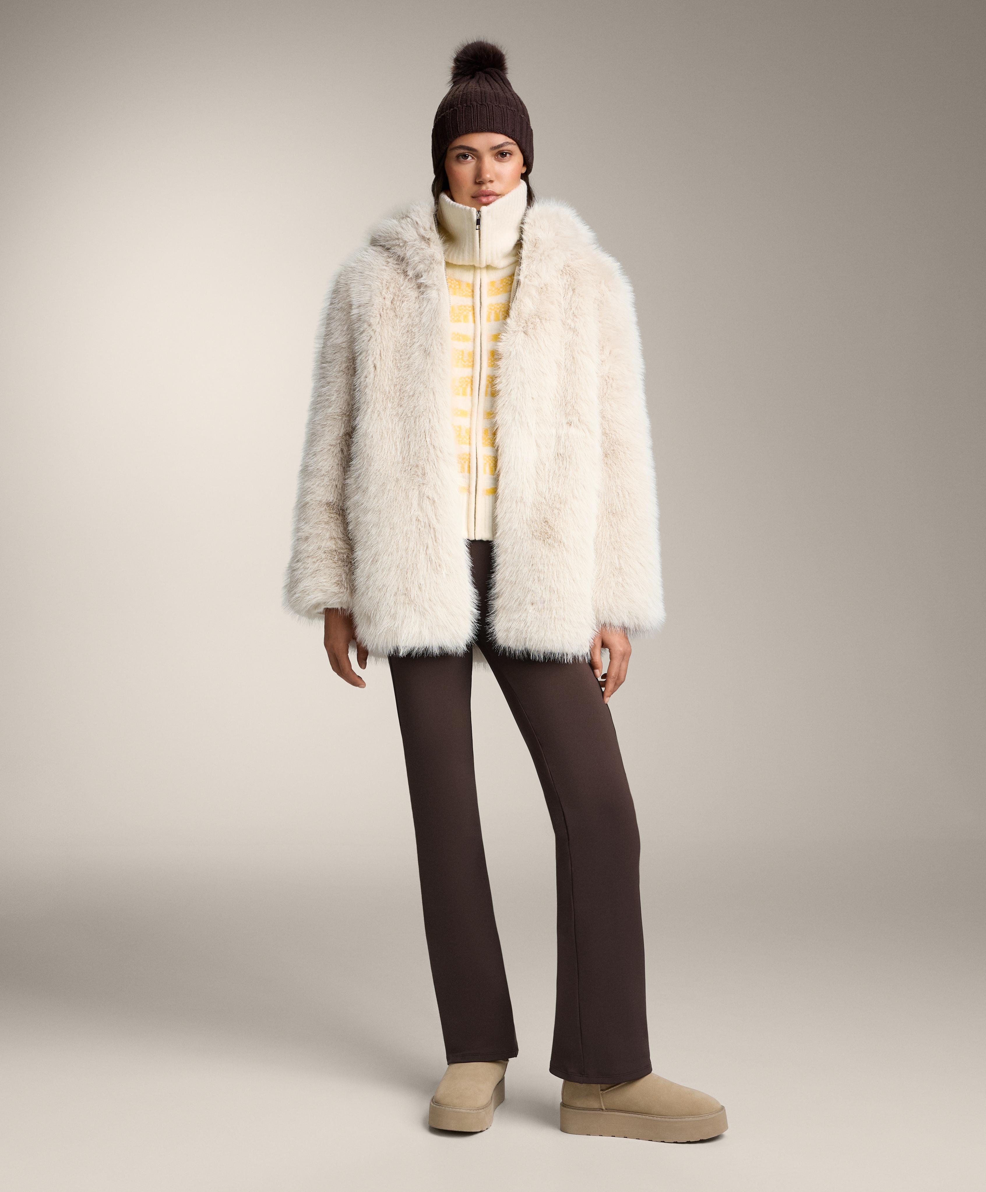 Striped jacquard knit jacket — YELLOW