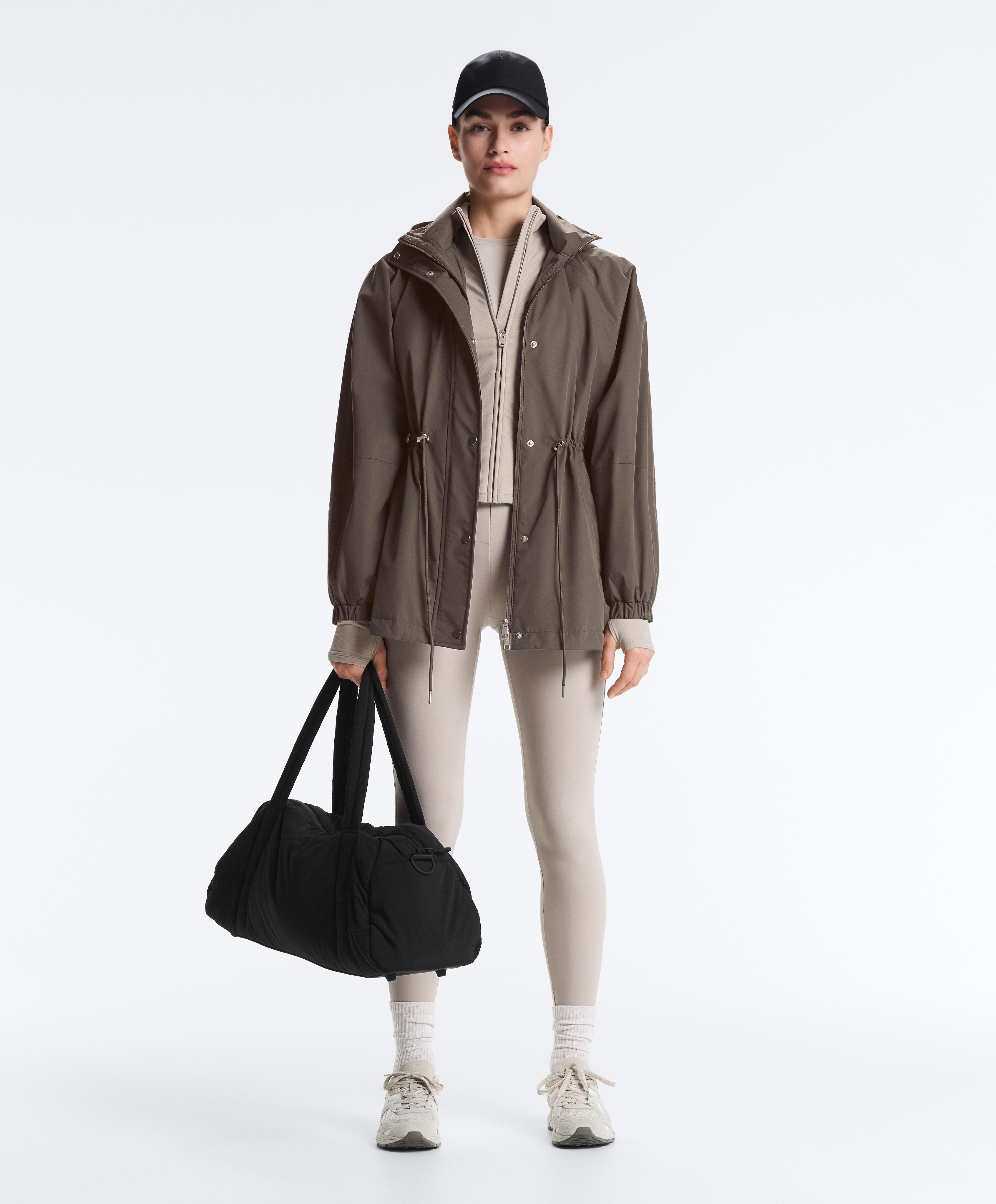 Light warm reflective technical jacket — TAUPE