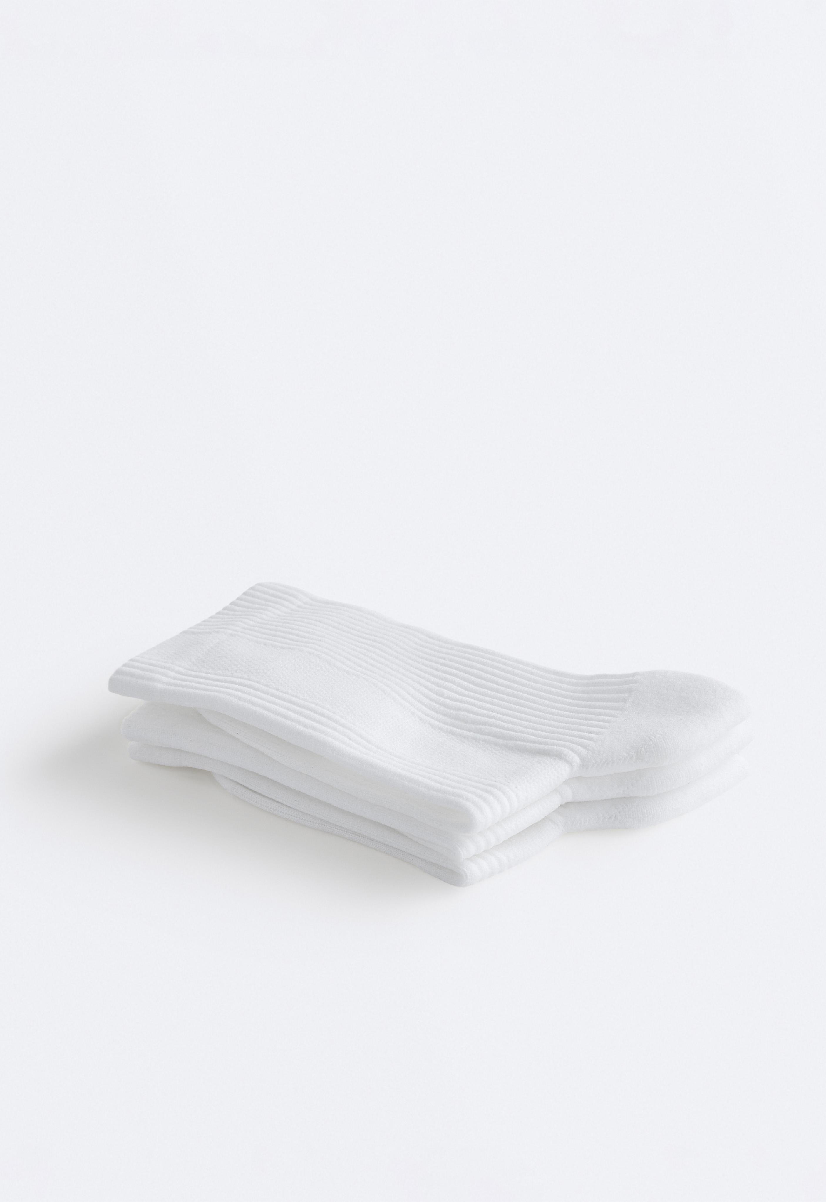 3 pairs of classic polyamide sports socks — WHITE