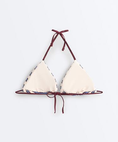 Striped crochet triangle bikini — LAVENDER BLUE 10