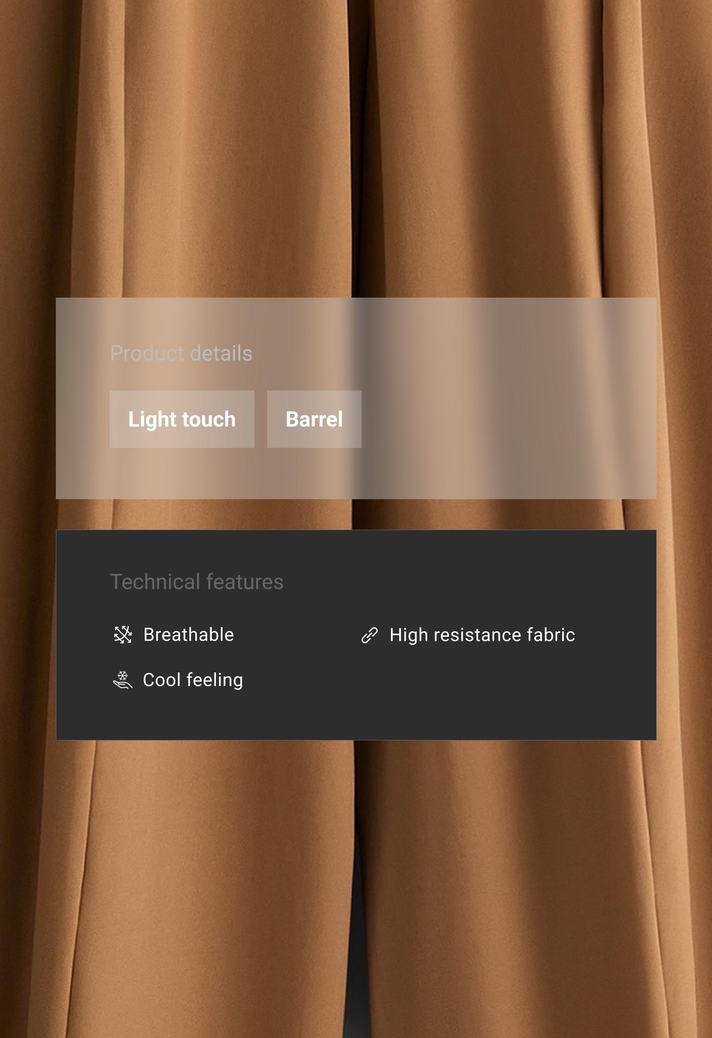Light Touch high-rise long Barrel trousers — TOFFEE