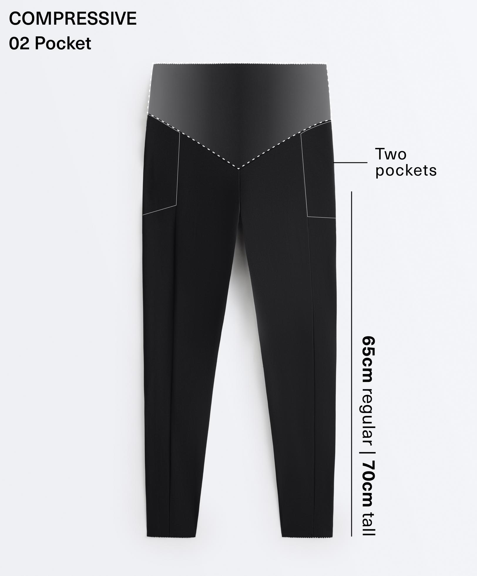 High-rise Compressive ankle-length leggings with pocket