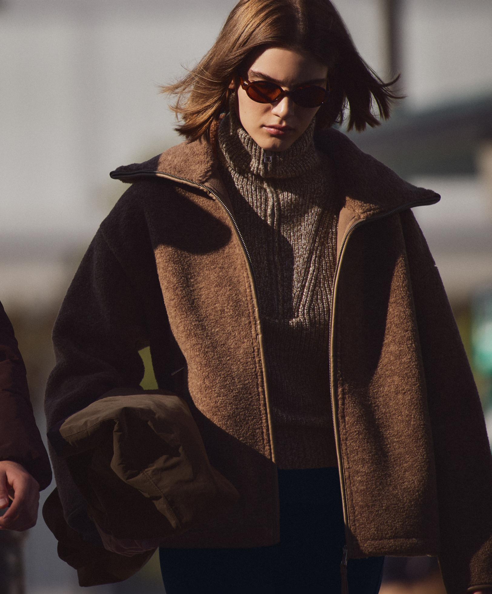 Textured twisted knit jumper