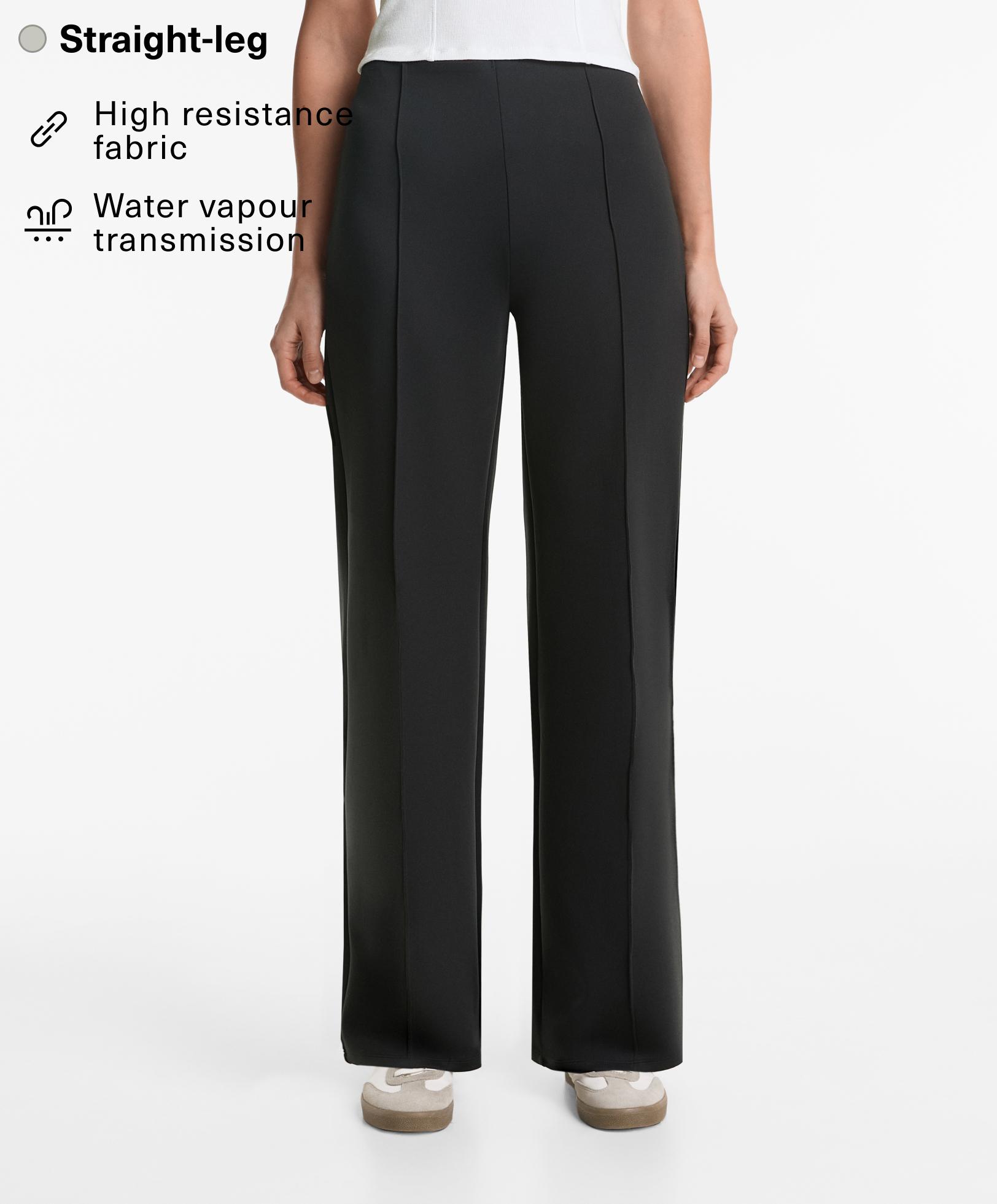 Pantalon droit effet néoprène Pantalon droit effet néoprène