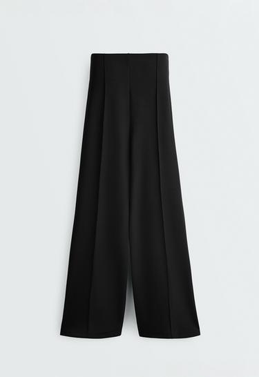 Straight-leg trousers with modal and crease — BLACK 5