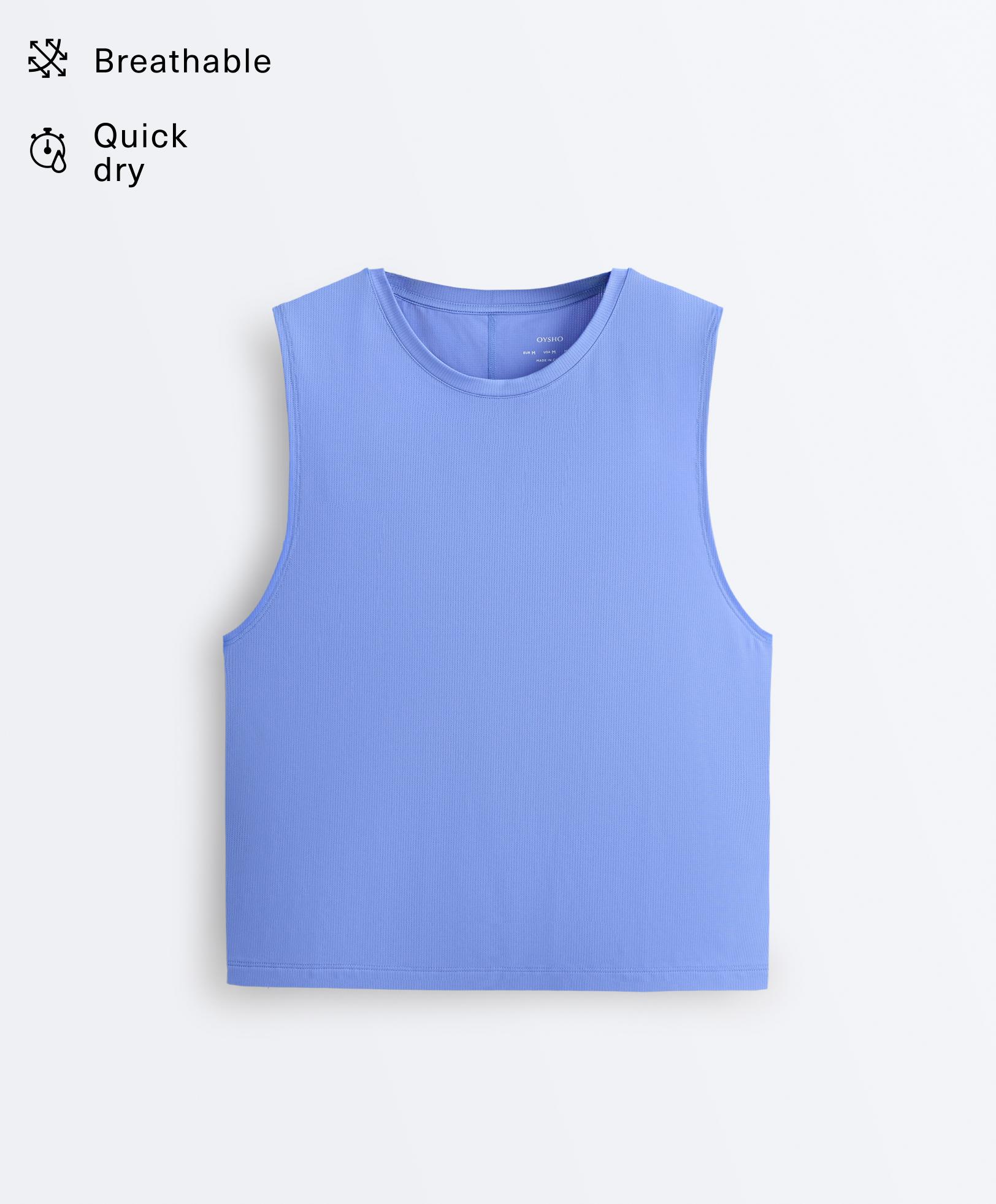 Technical sleeveless T-shirt