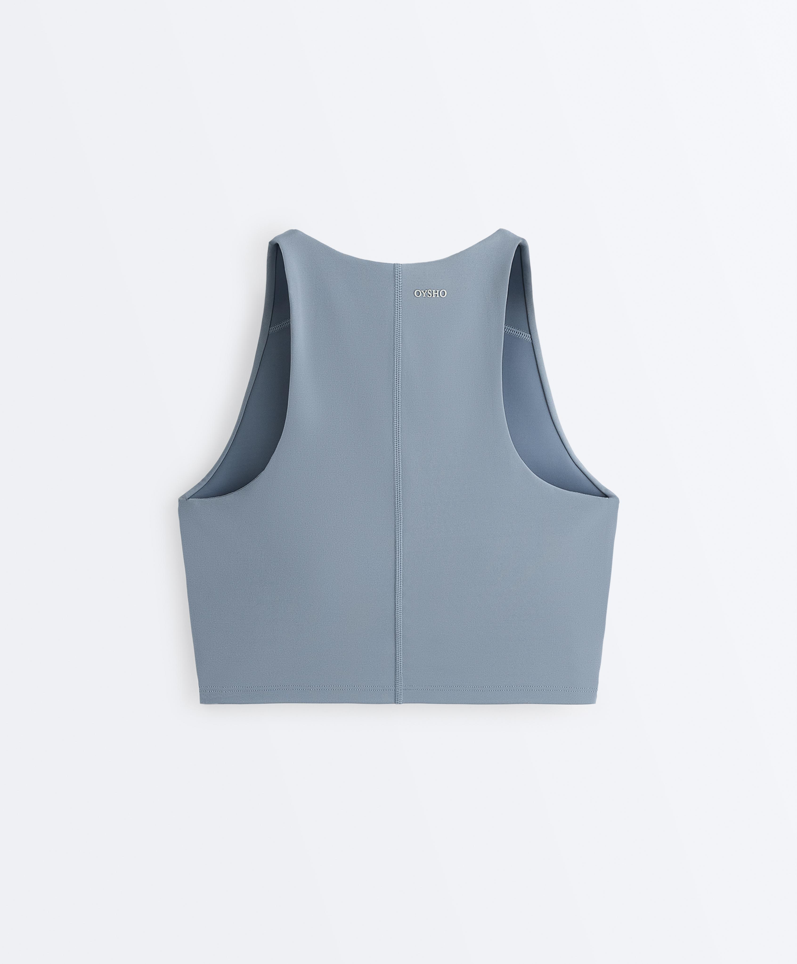 Compressive seam tank top — MID GREY-BLUE