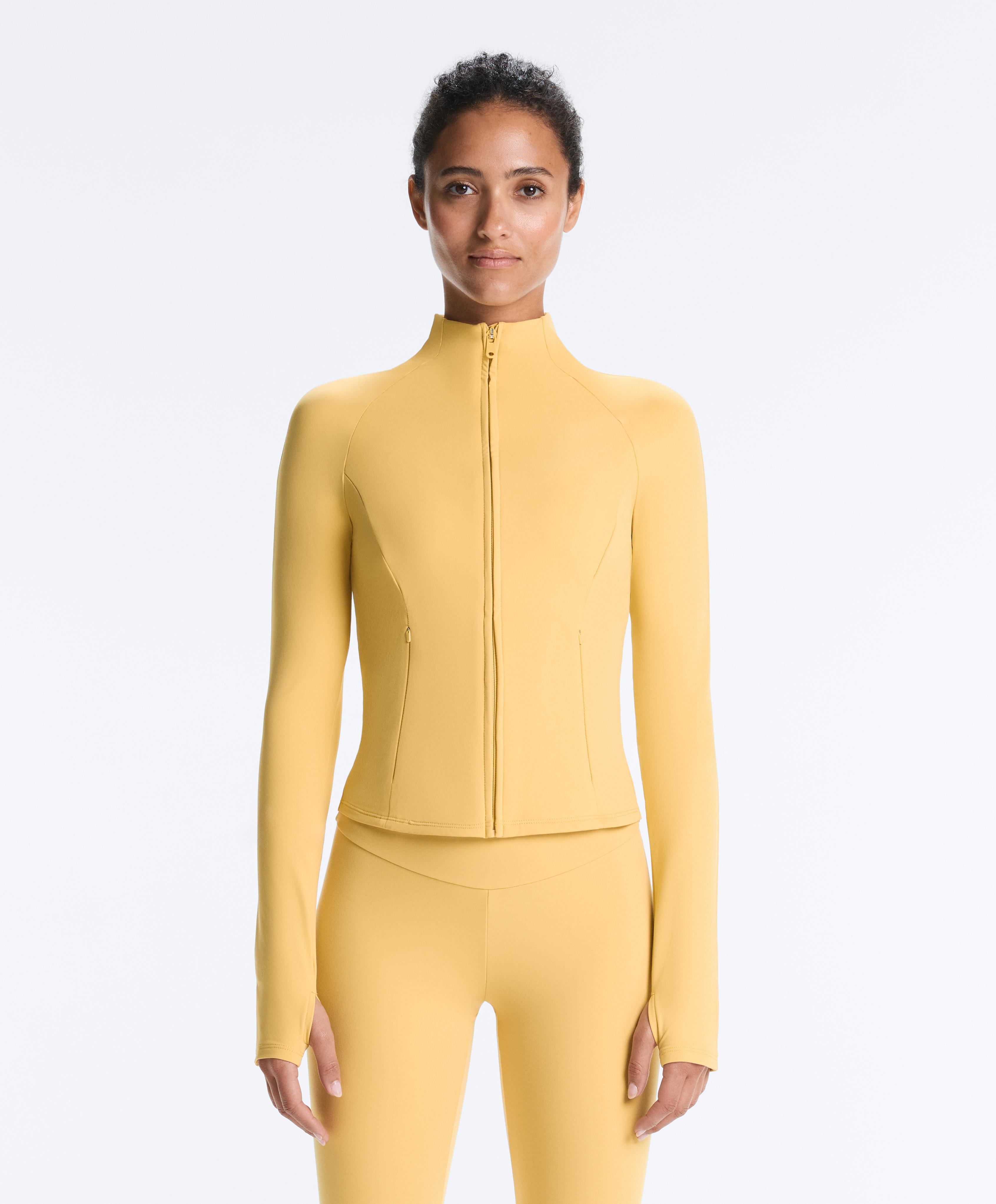 Light warm technical jacket — MID-YELLOW (alternate view)