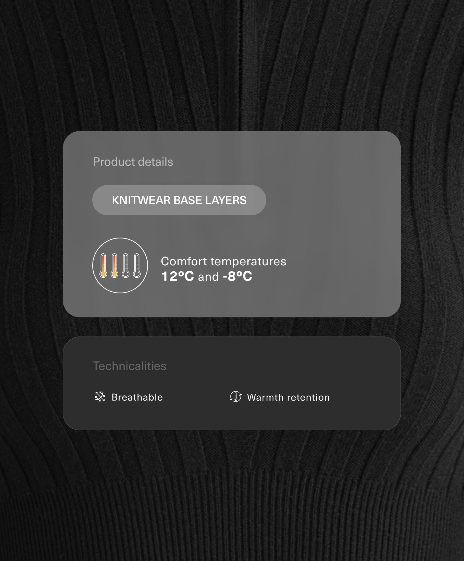 Термофутболка Base Layer из трикотажа в рубчик с высоким воротником - Распродажа Термофутболка Base Layer из трикотажа в рубчик с высоким воротником - Распродажа