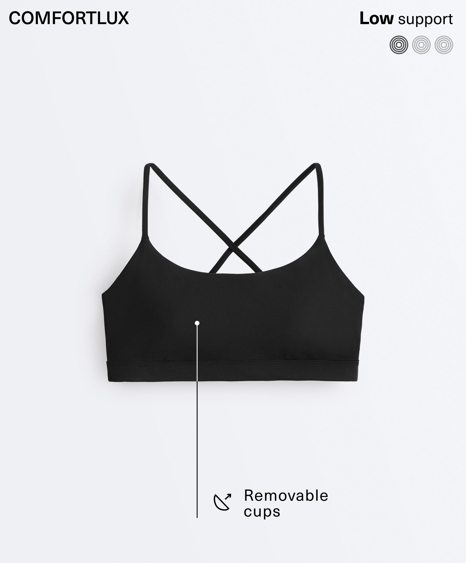 Light-support Comfortlux crossover-strap sports bra