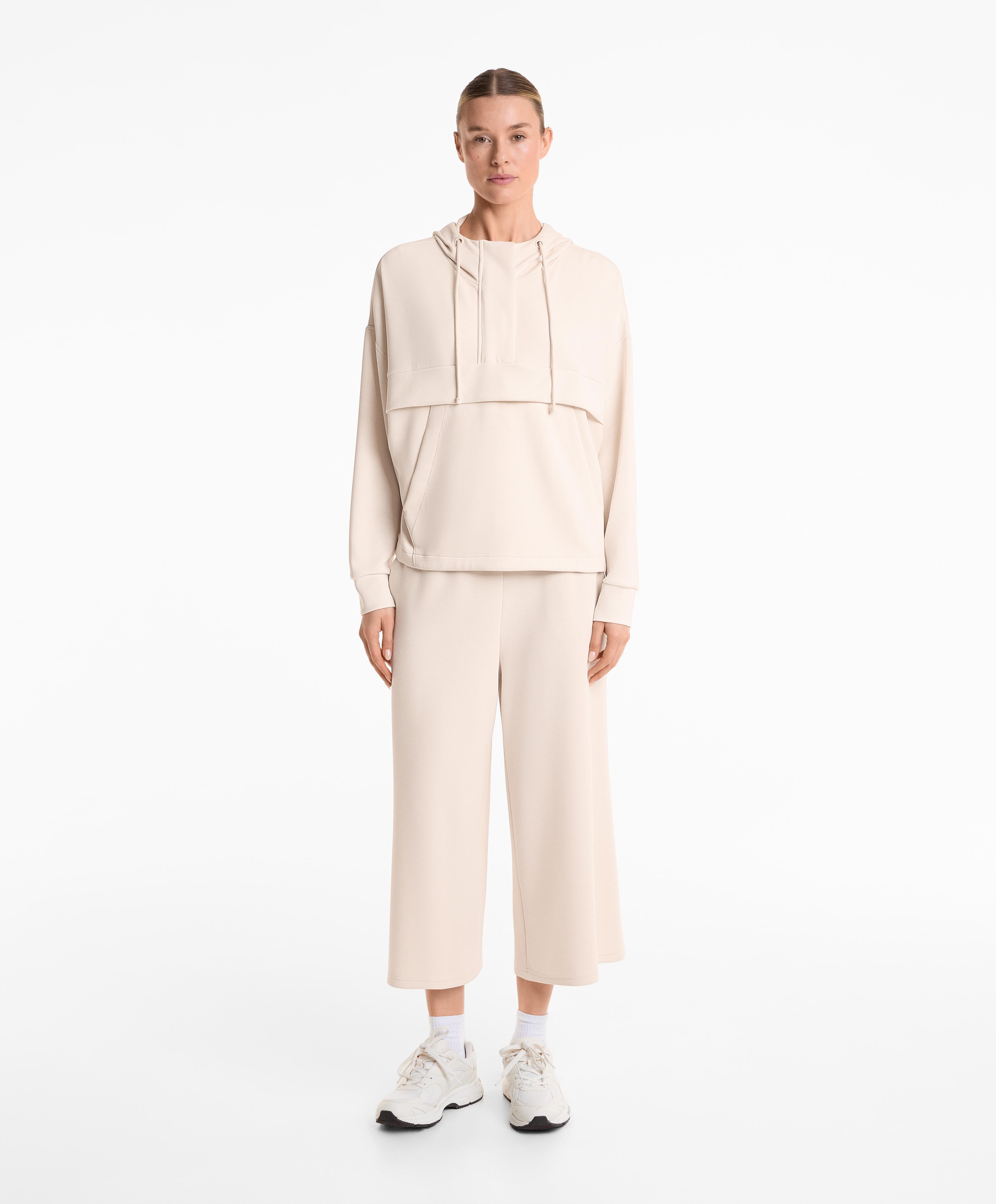 Stone crop wide-leg tracksuit with modal