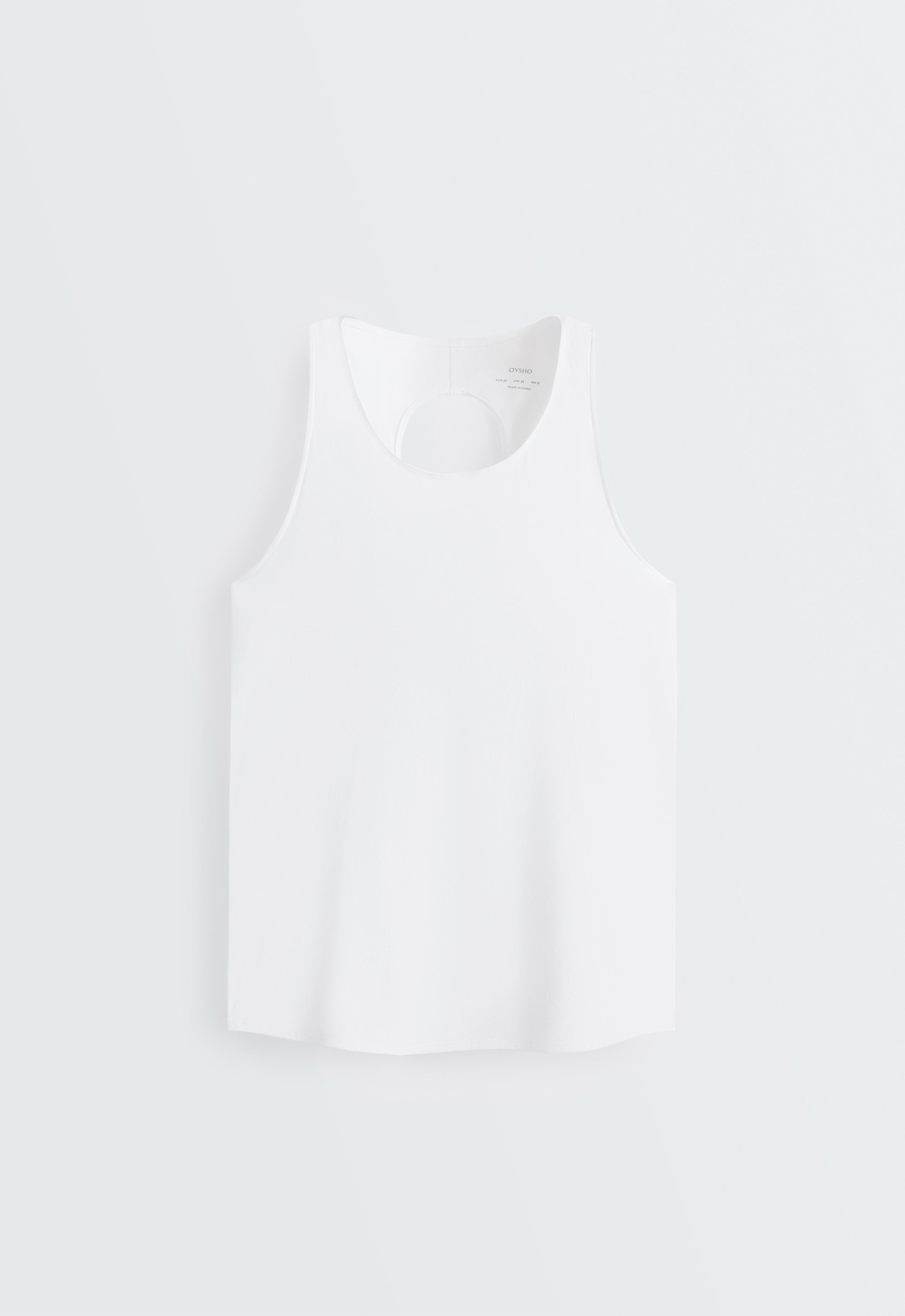 Comfortlux cross-back T-shirt — WHITE 