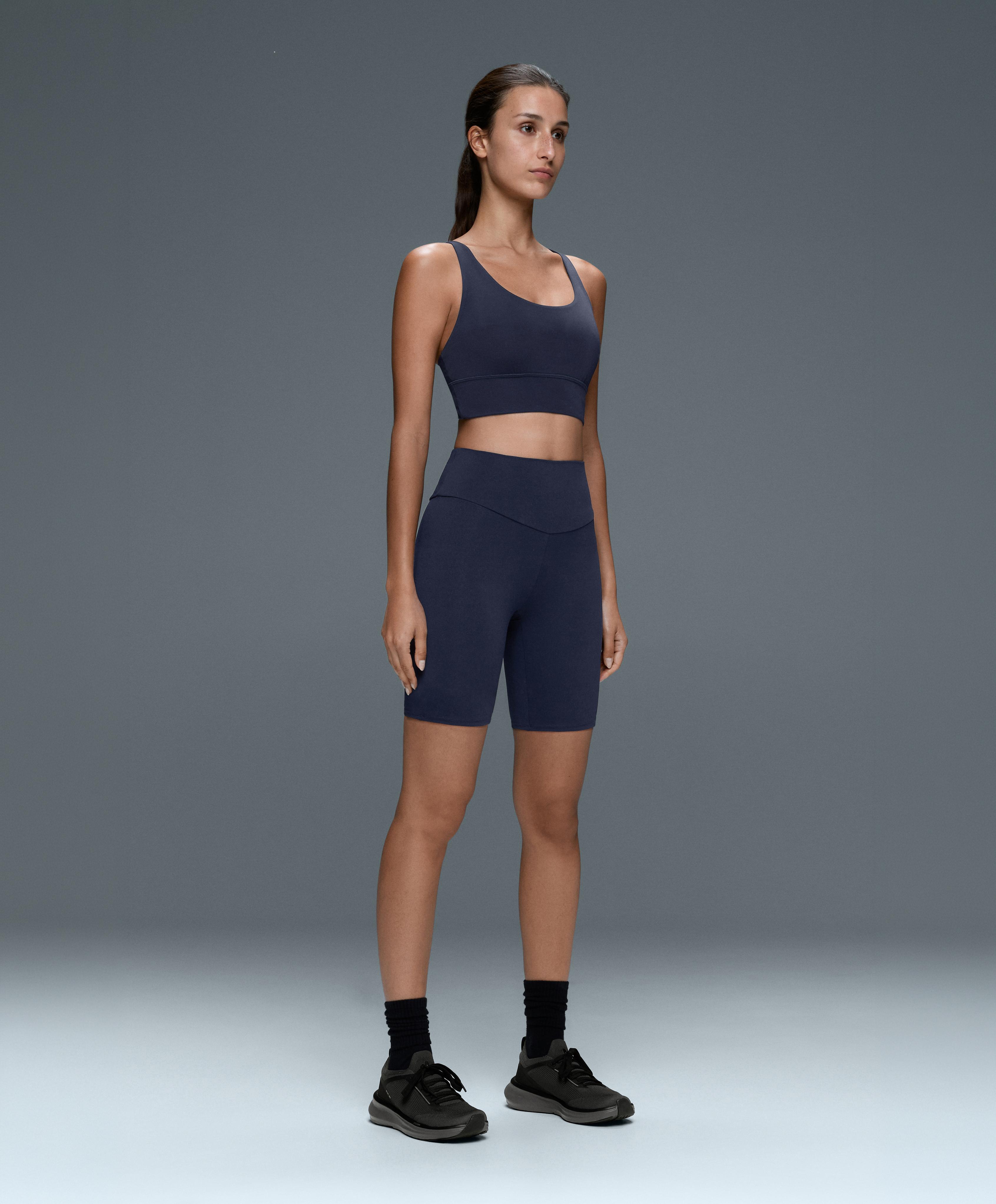 Comfortlux high-rise 20cm biker leggings — NAVY BLUE