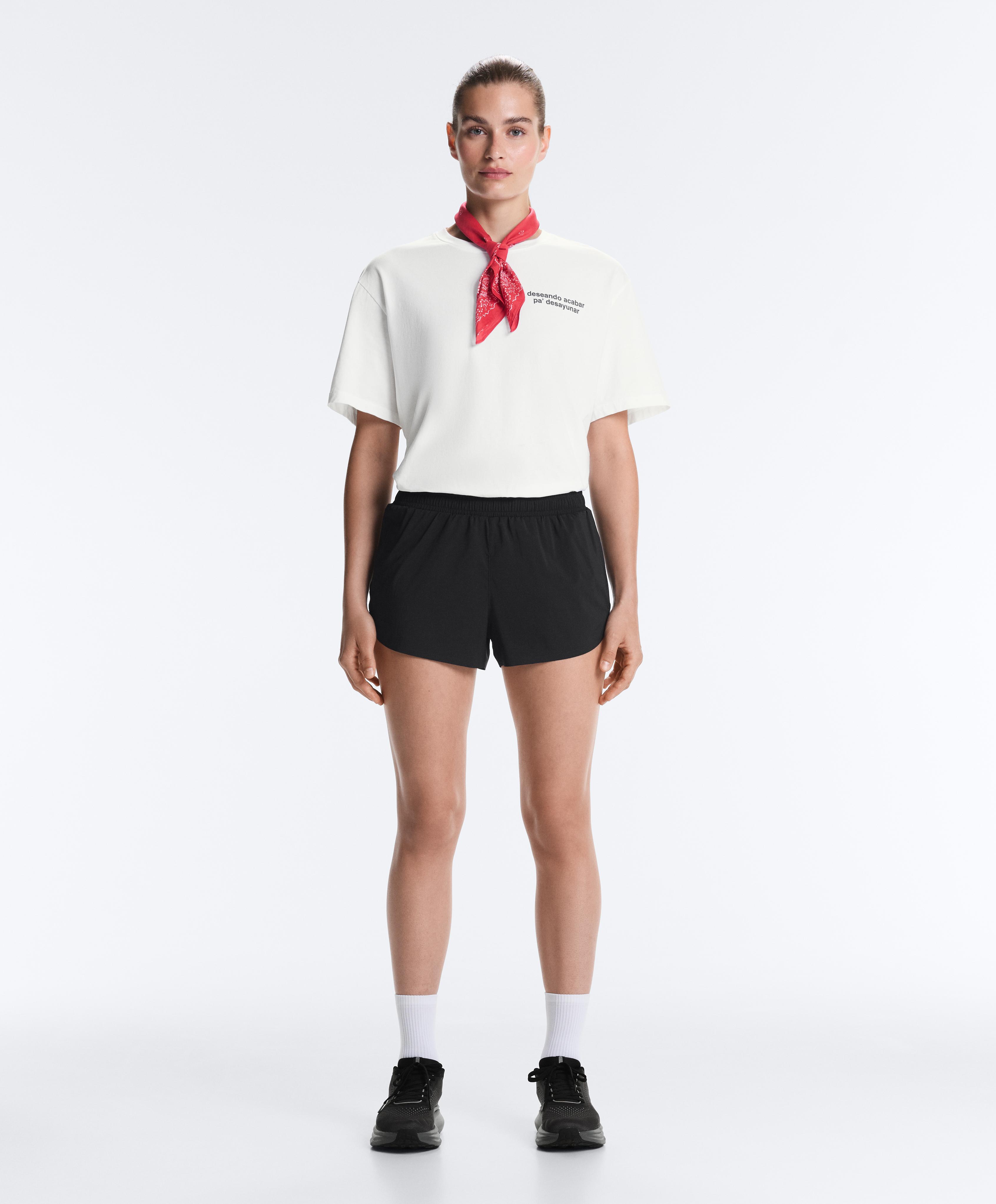 6cm low-rise technical shorts — BLACK