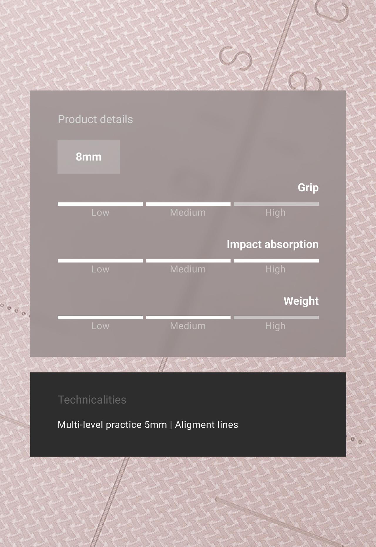 8mm Pilates mat — PINK
