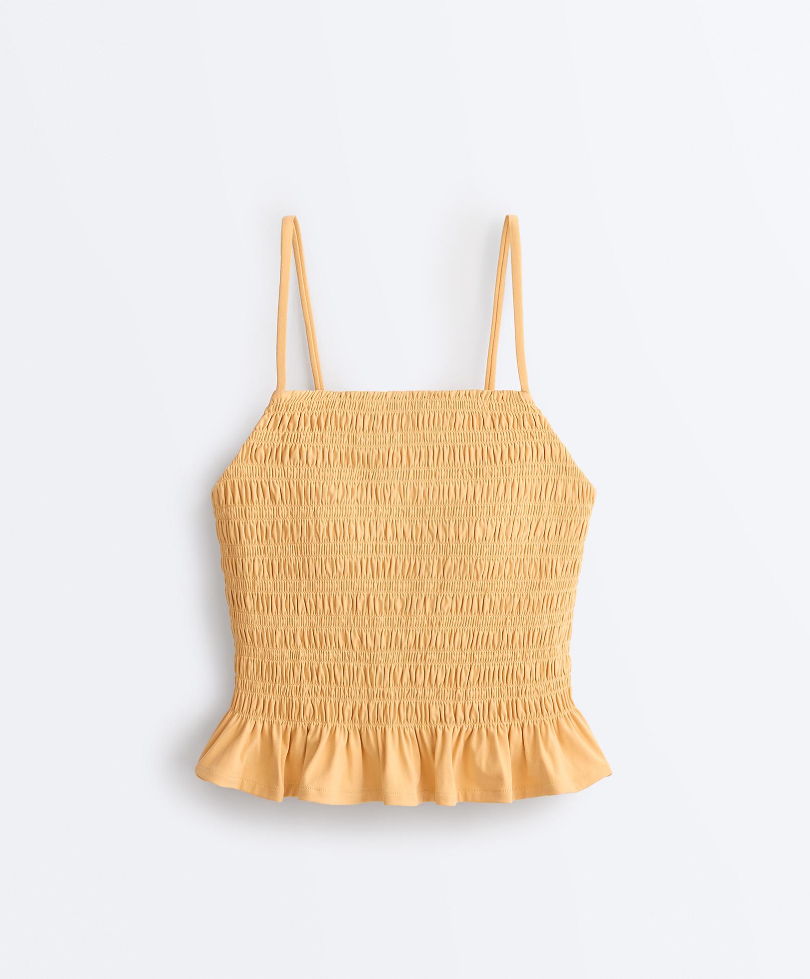 Comfortlux smock tank top — BURNT YELLOW