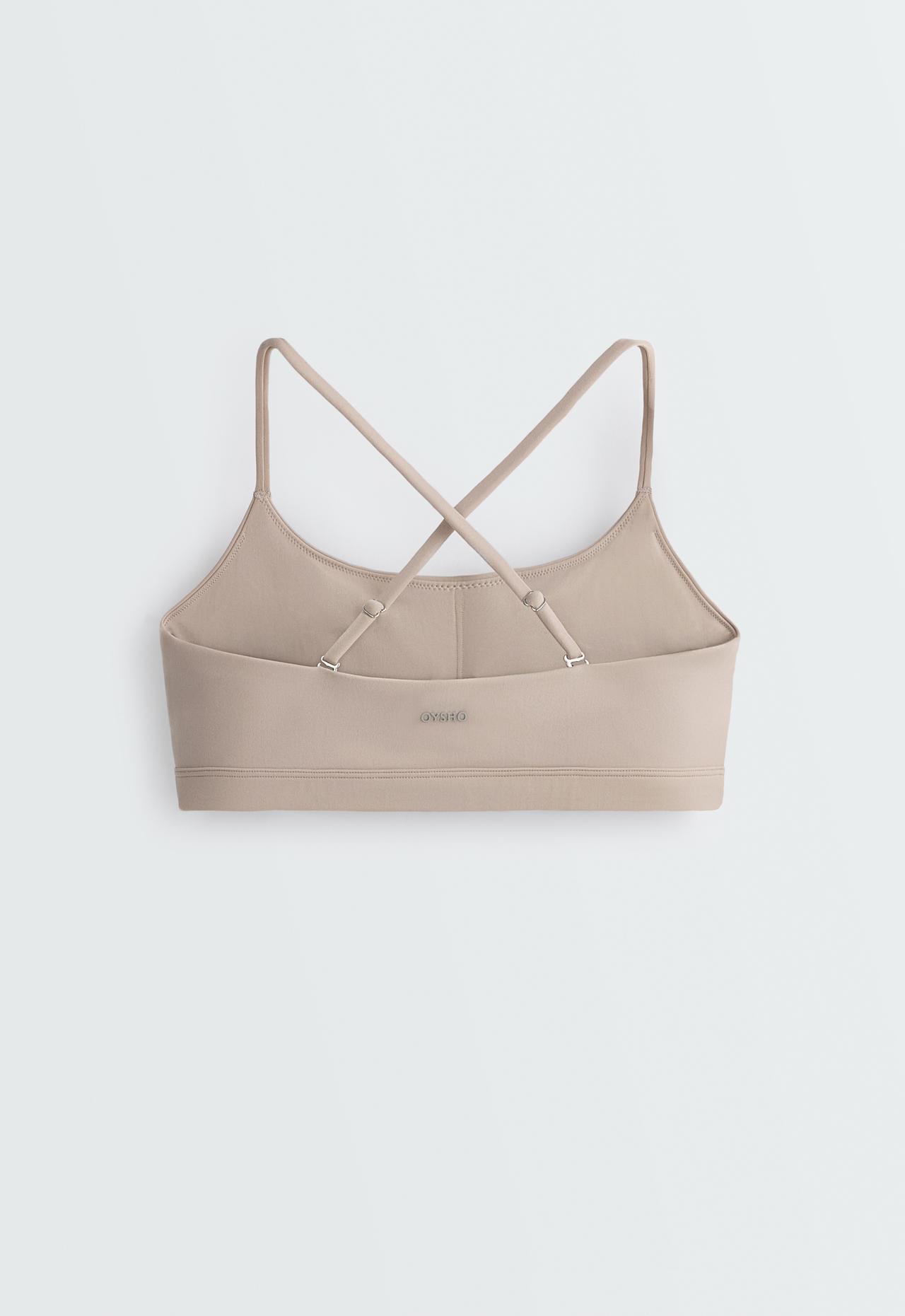 Low-support strap Comfortlux sports bra — LIGHT STONE