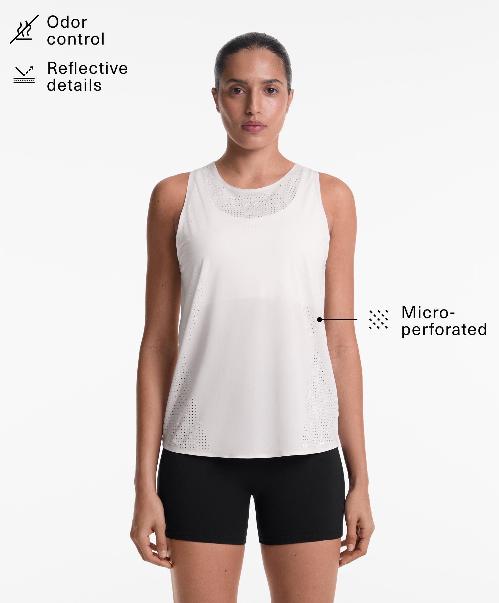 Microperforated technical sleeveless T-shirt Microperforated technical sleeveless T-shirt