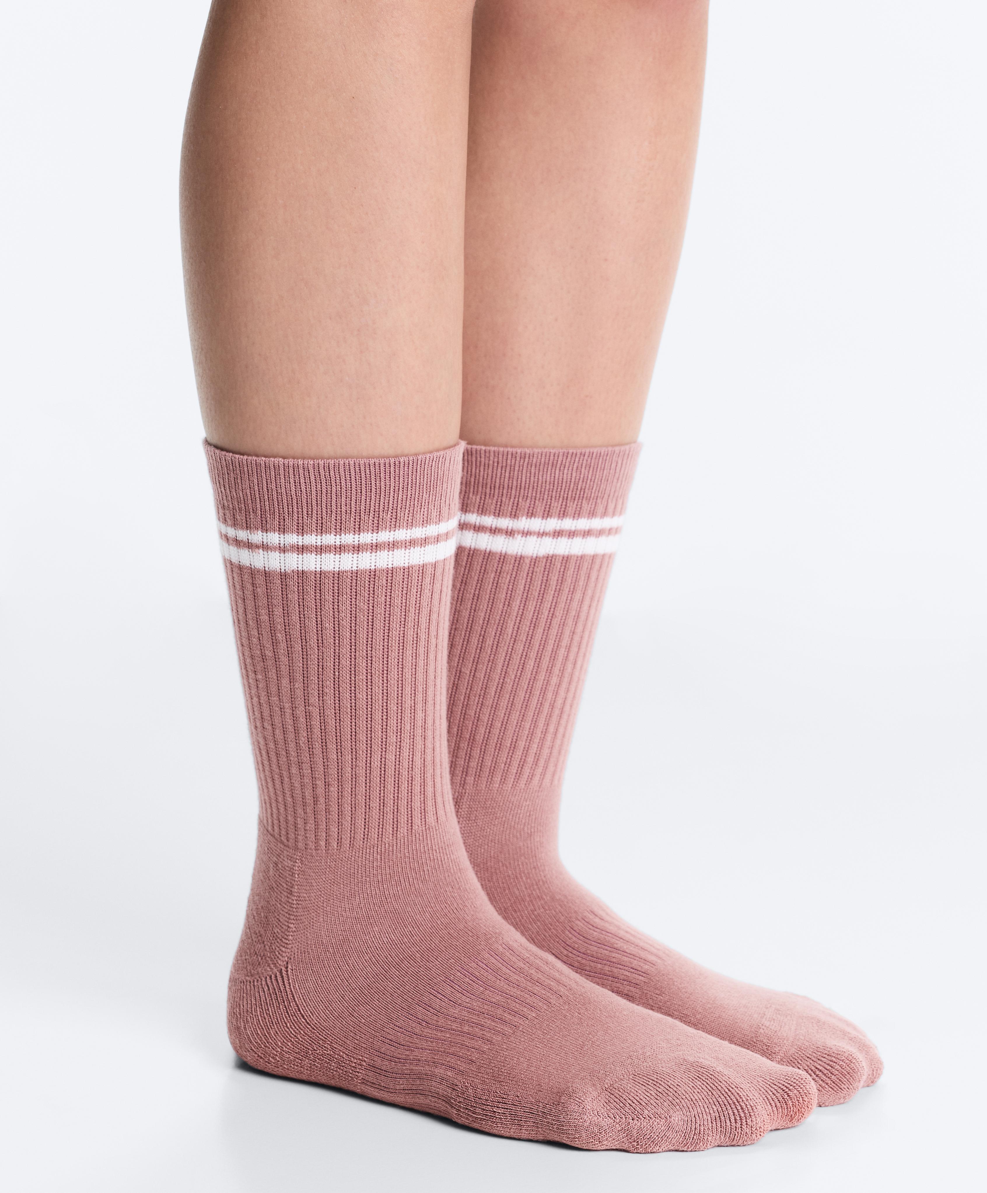 2 paires de chaussettes classic yoga et pilates en mélange de coton